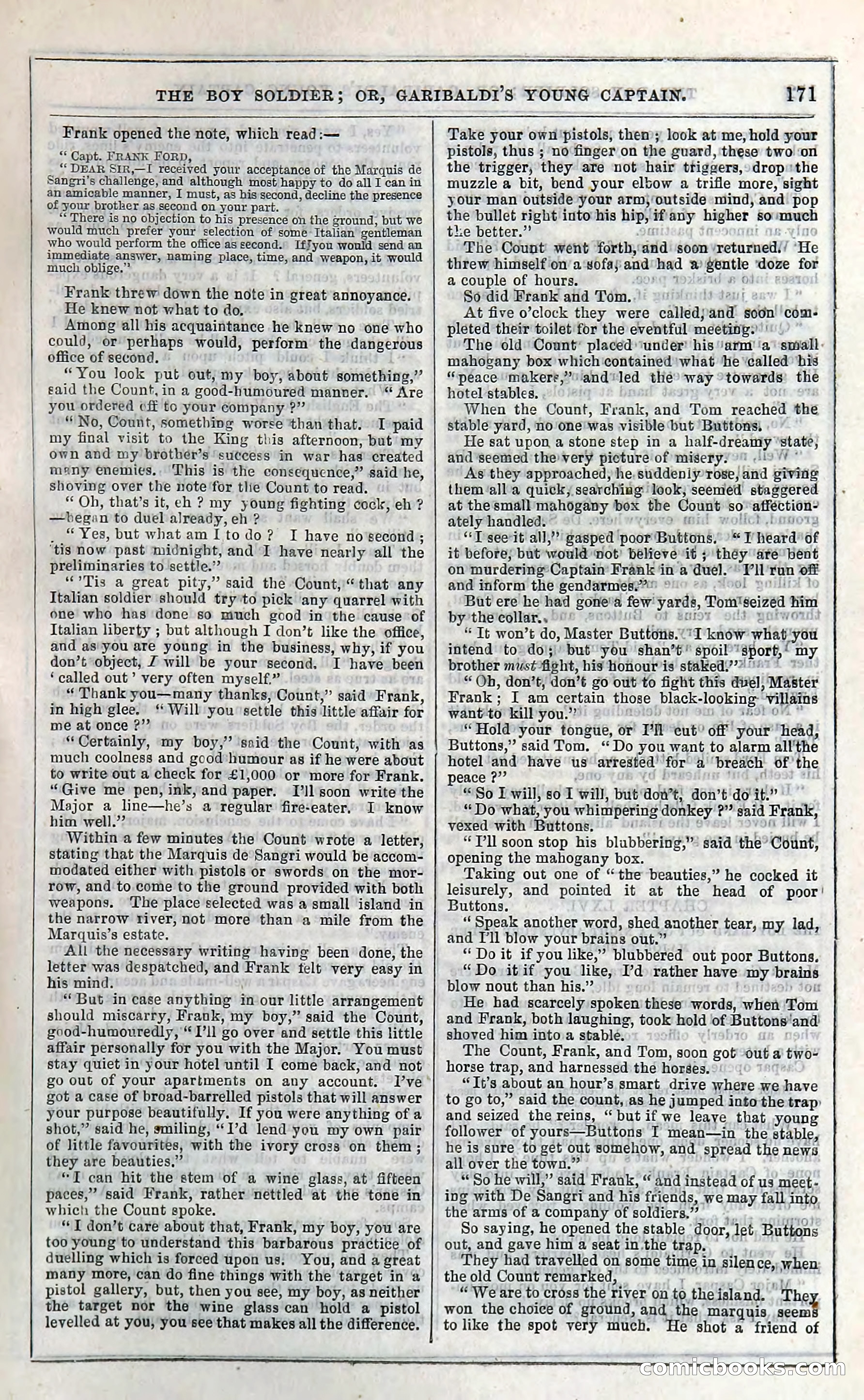 The Boy Soldier; Or, Garibaldi's Young Captain — page 177 of 390