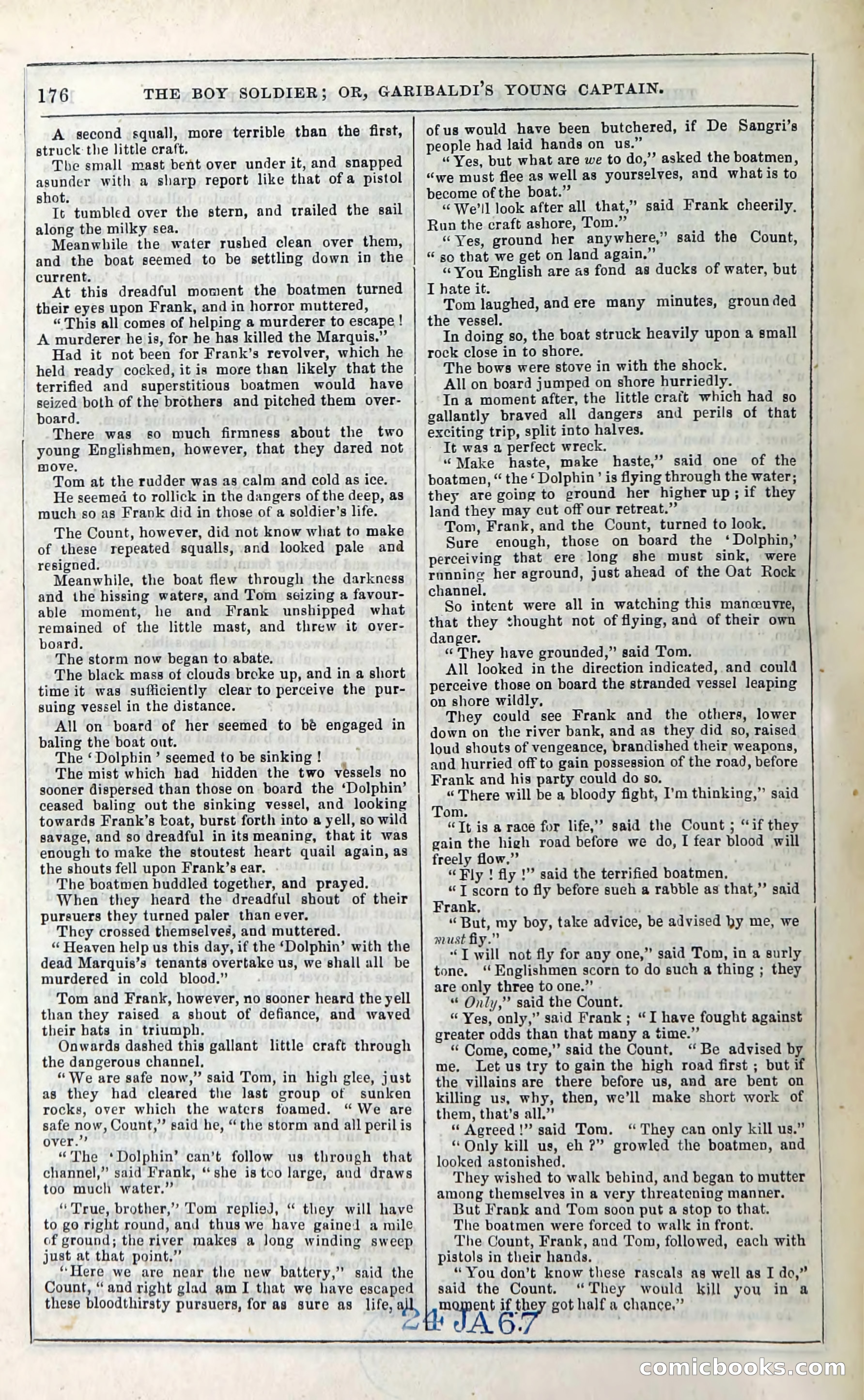 The Boy Soldier; Or, Garibaldi's Young Captain — page 182 of 390