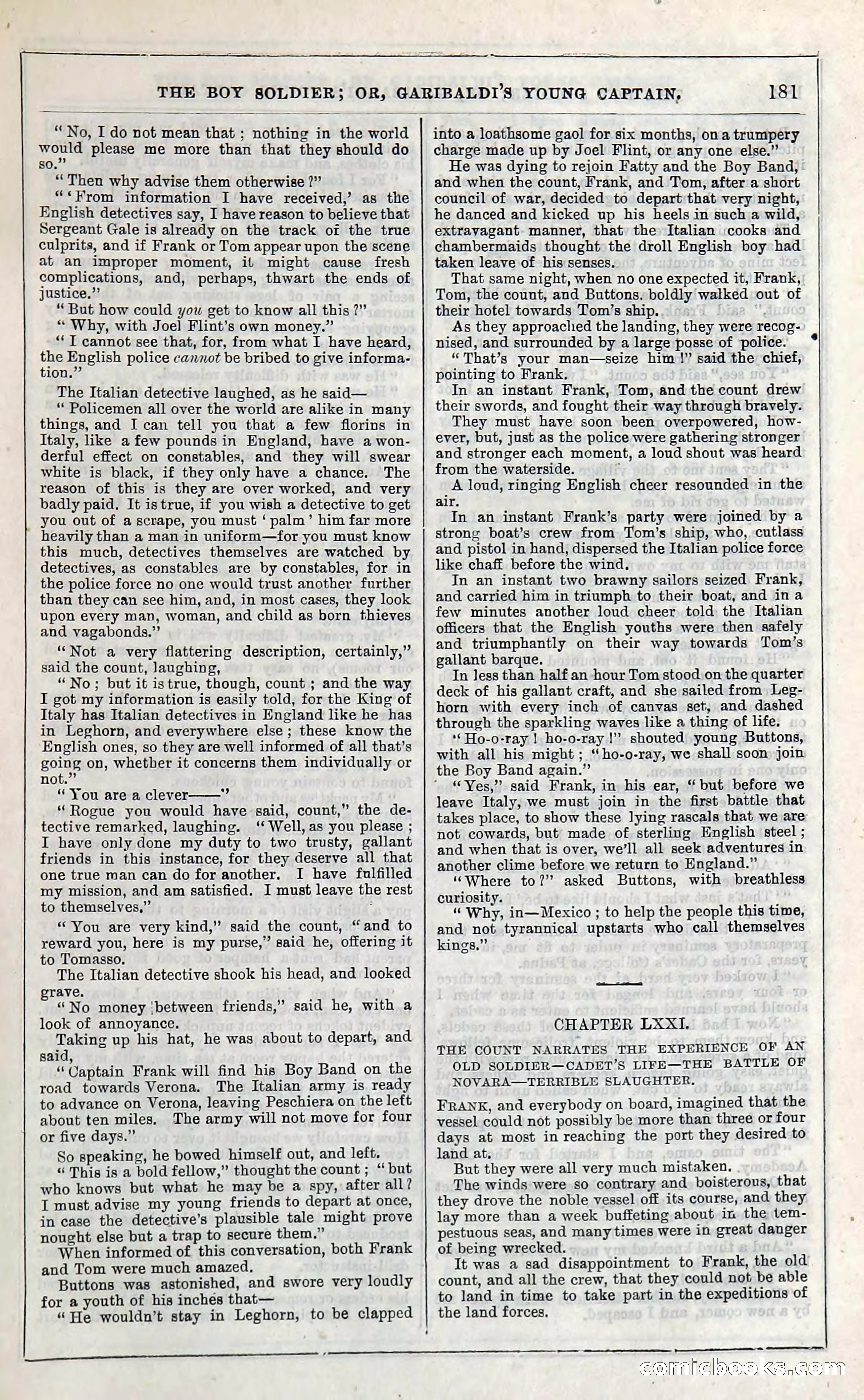 The Boy Soldier; Or, Garibaldi's Young Captain — page 187 of 390