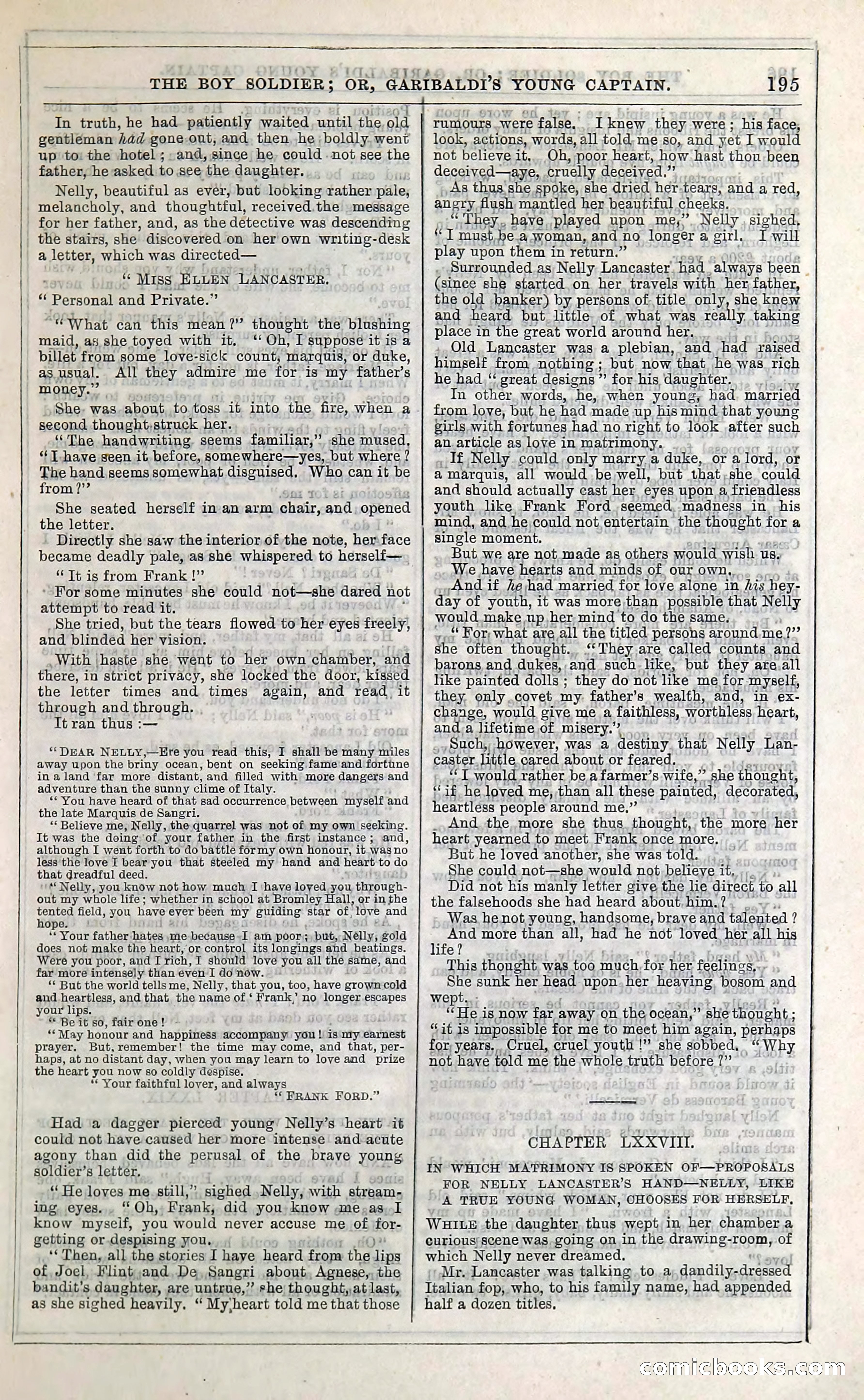 The Boy Soldier; Or, Garibaldi's Young Captain — page 201 of 390