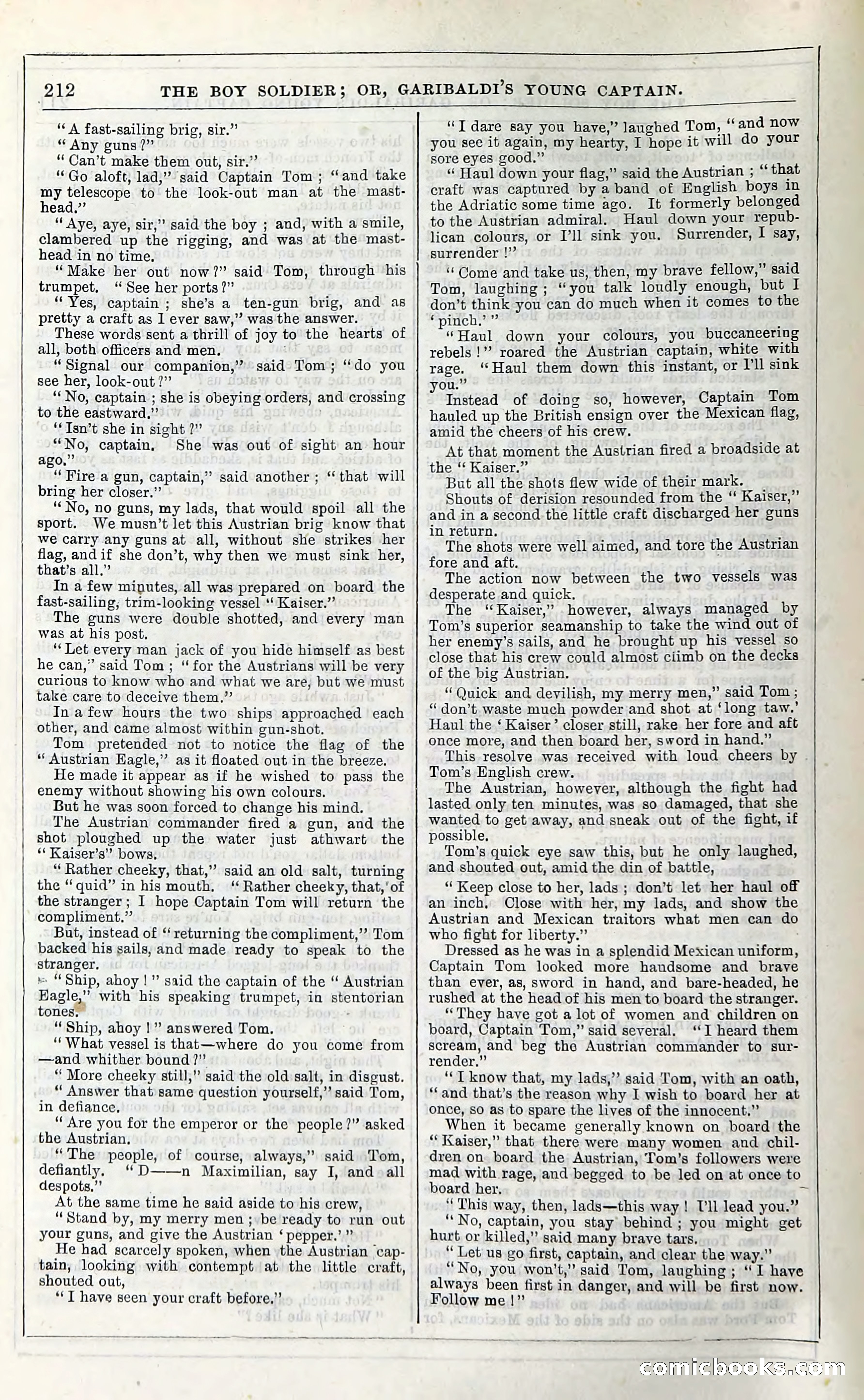 The Boy Soldier; Or, Garibaldi's Young Captain — page 218 of 390