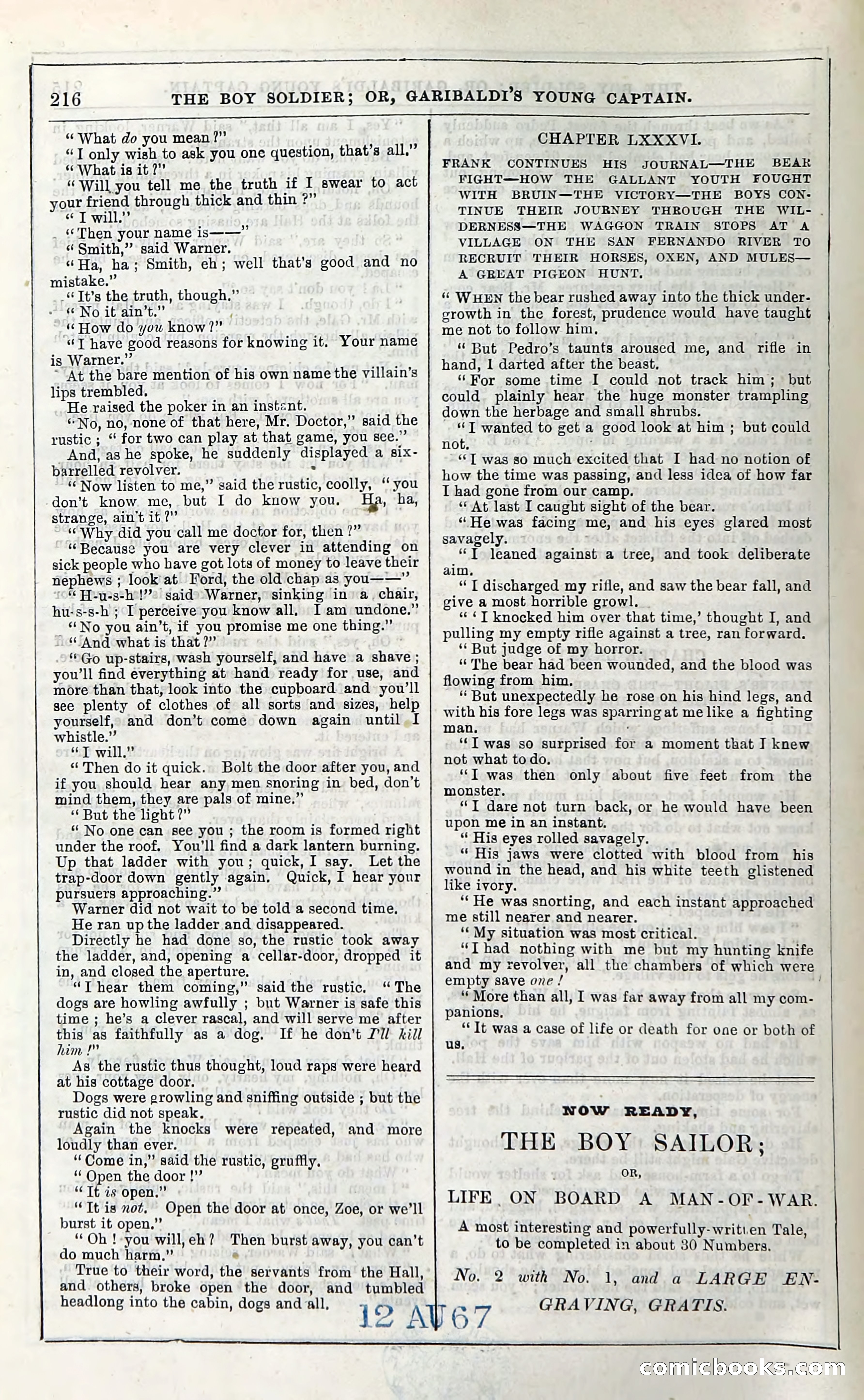 The Boy Soldier; Or, Garibaldi's Young Captain — page 222 of 390