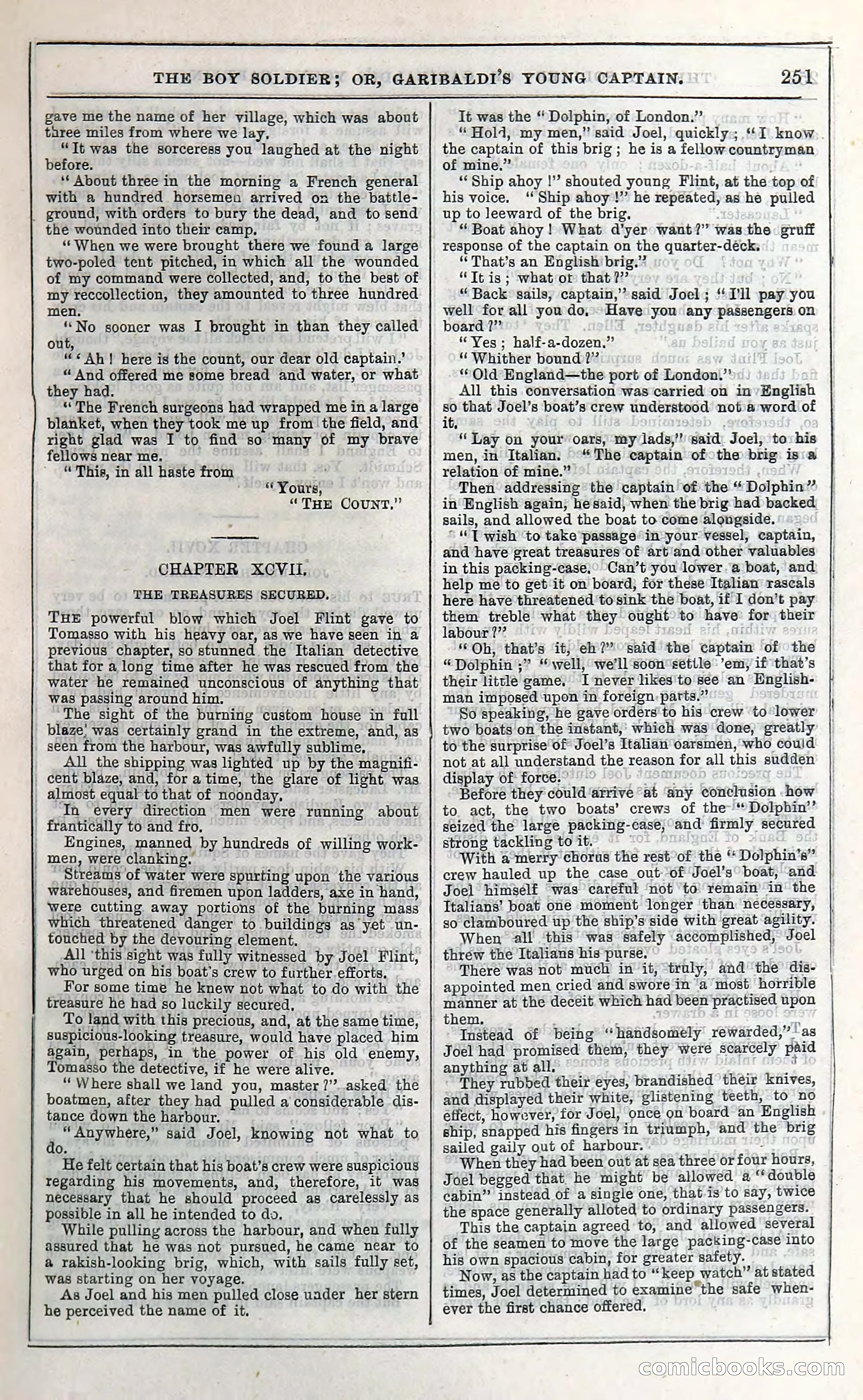 The Boy Soldier; Or, Garibaldi's Young Captain — page 257 of 390