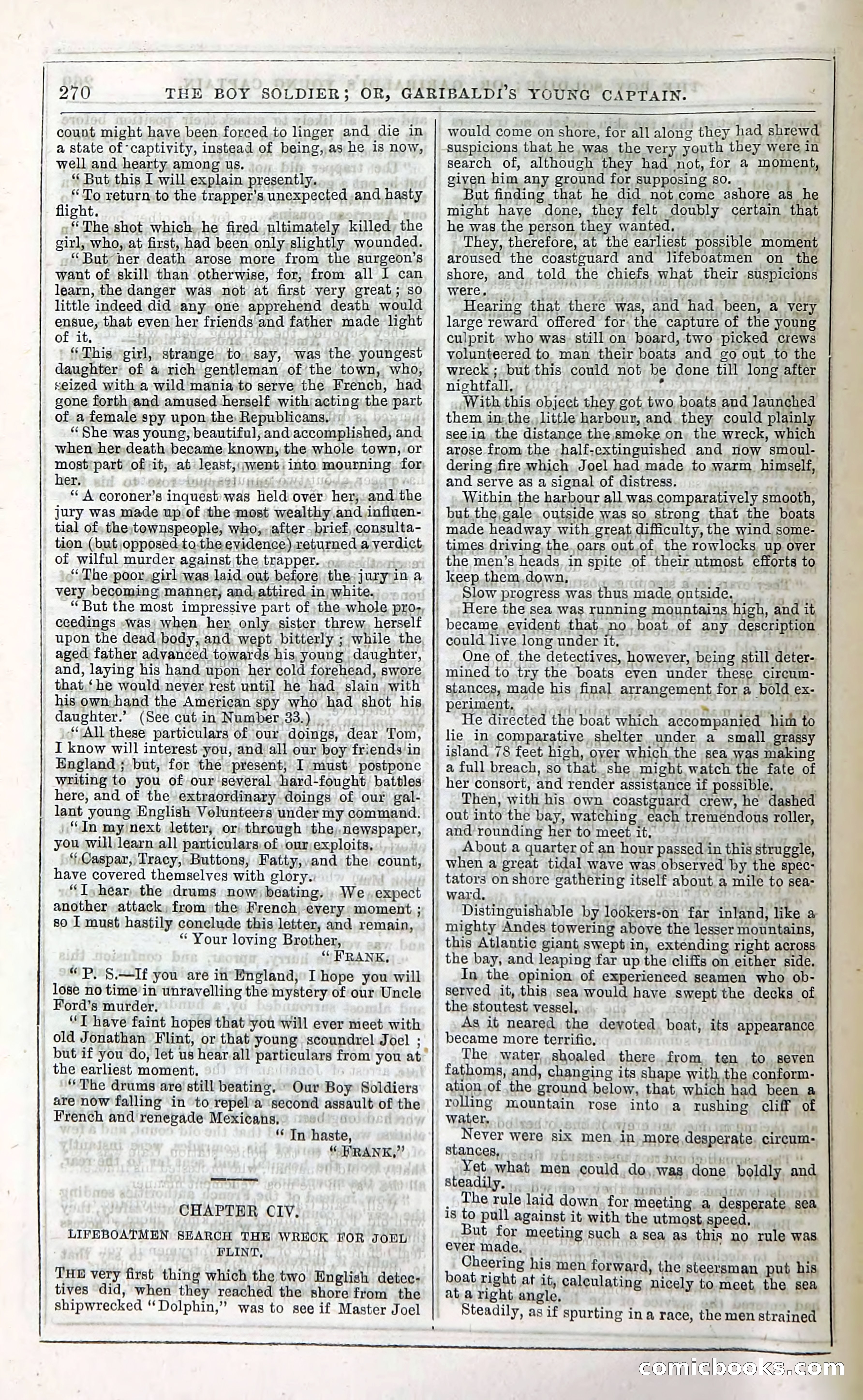 The Boy Soldier; Or, Garibaldi's Young Captain — page 276 of 390