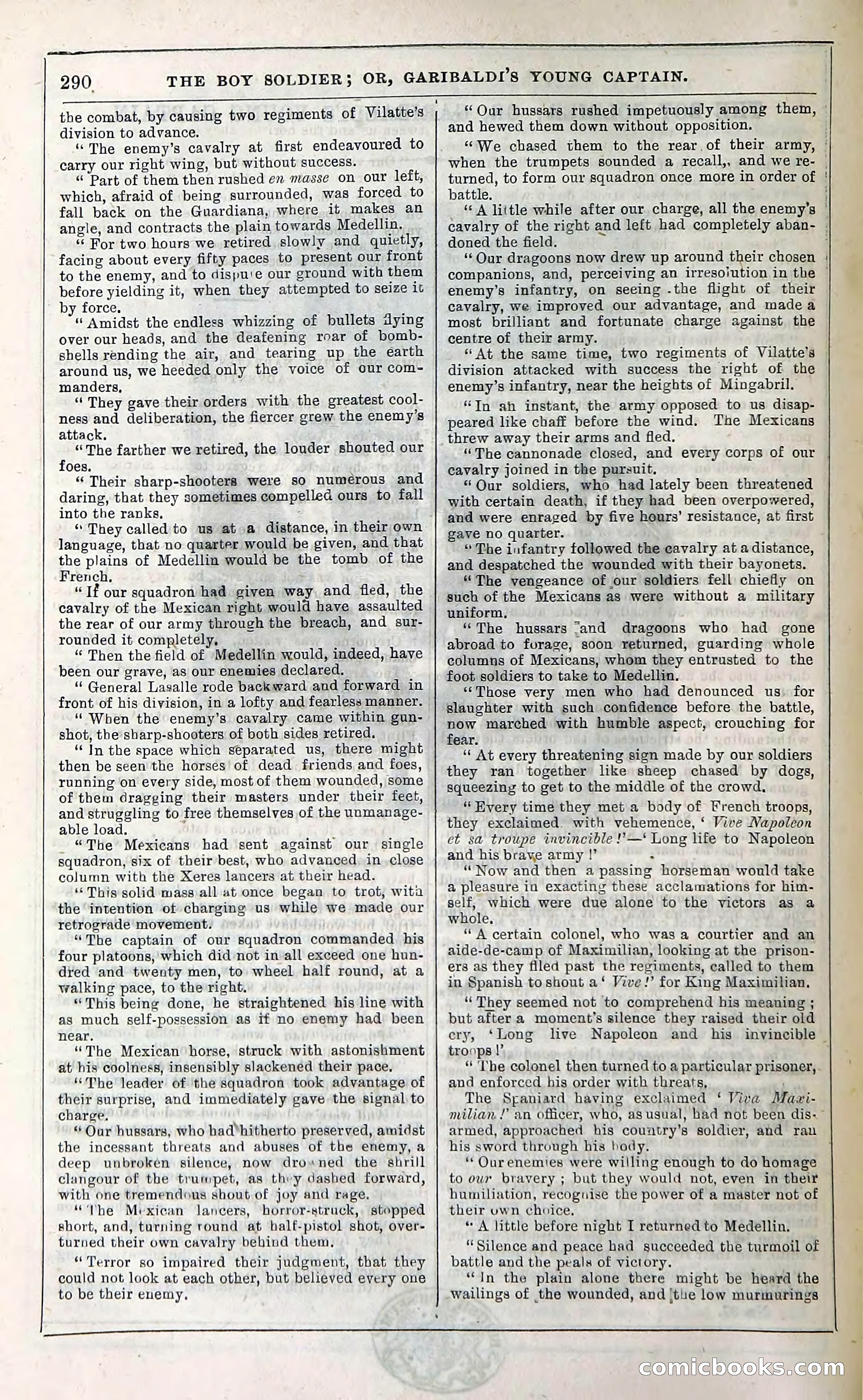 The Boy Soldier; Or, Garibaldi's Young Captain — page 296 of 390