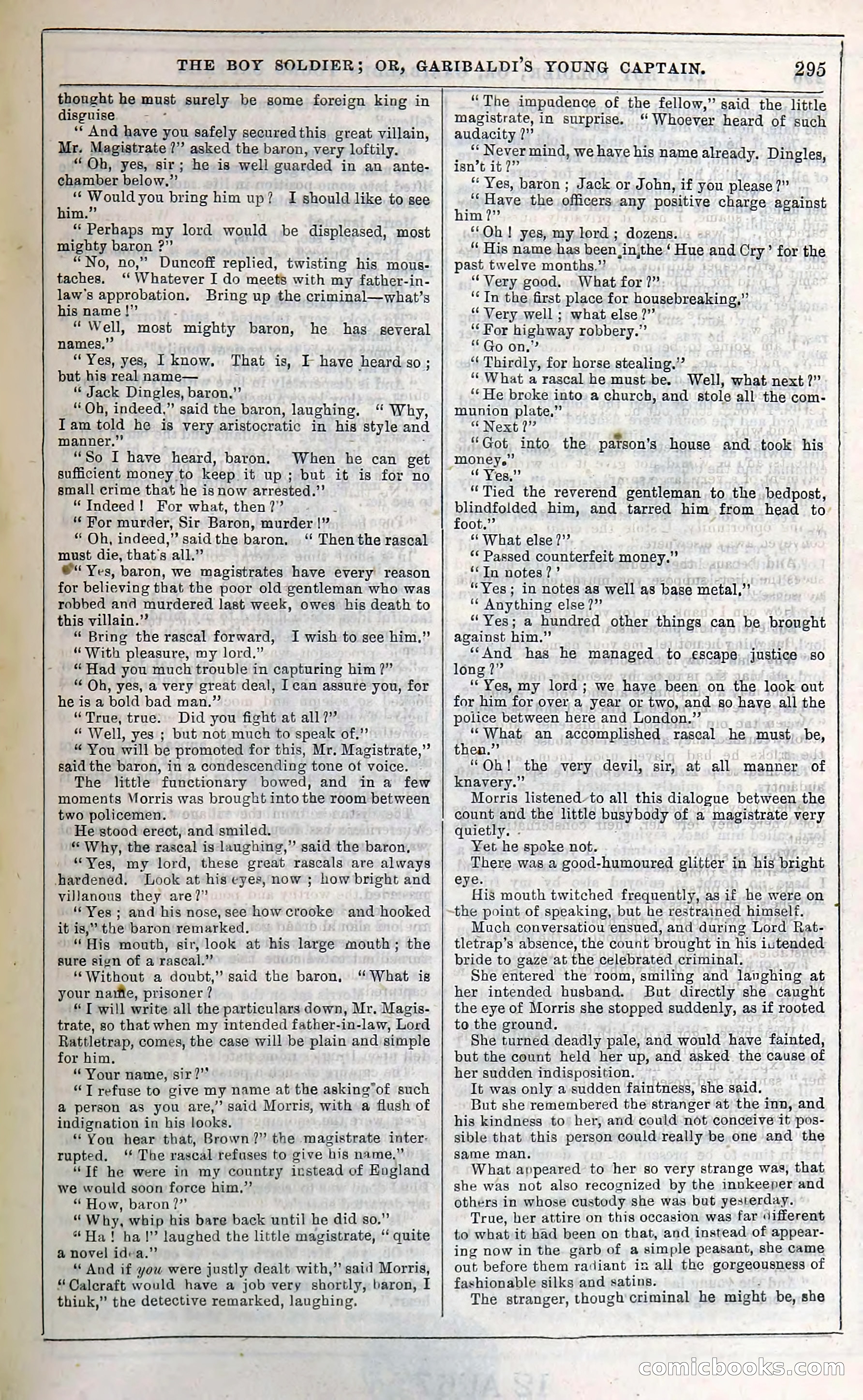 The Boy Soldier; Or, Garibaldi's Young Captain — page 301 of 390