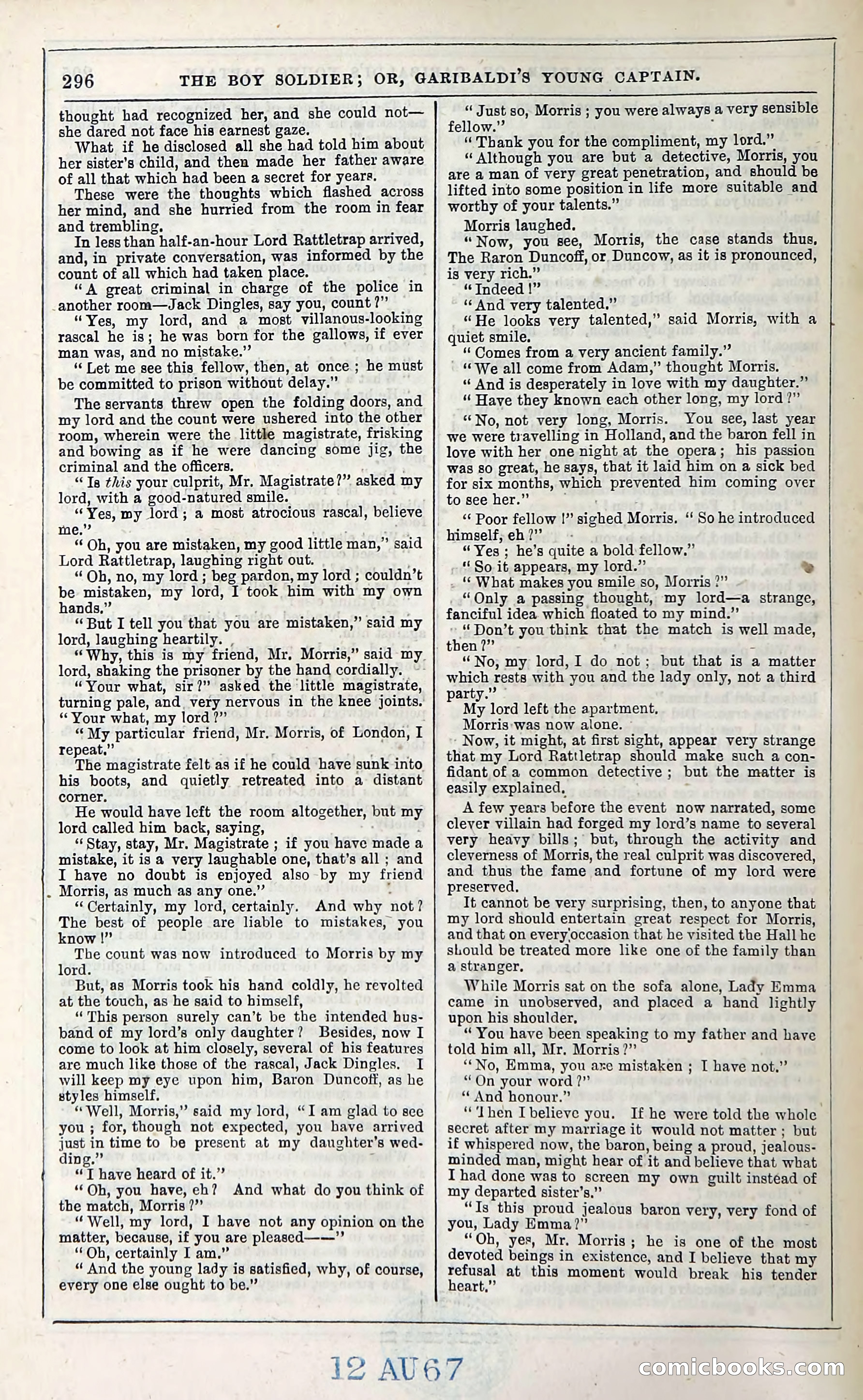 The Boy Soldier; Or, Garibaldi's Young Captain — page 302 of 390