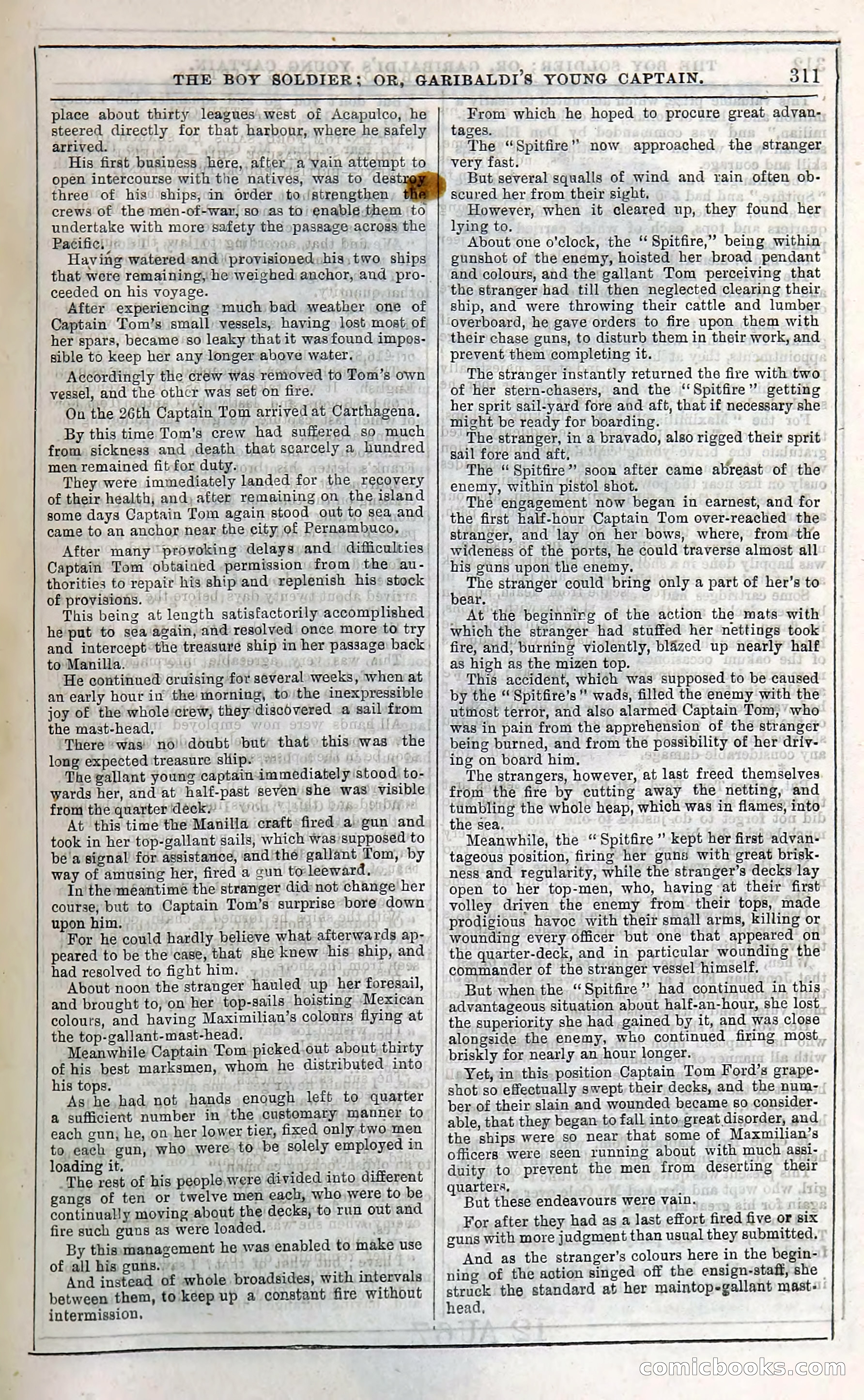 The Boy Soldier; Or, Garibaldi's Young Captain — page 317 of 390