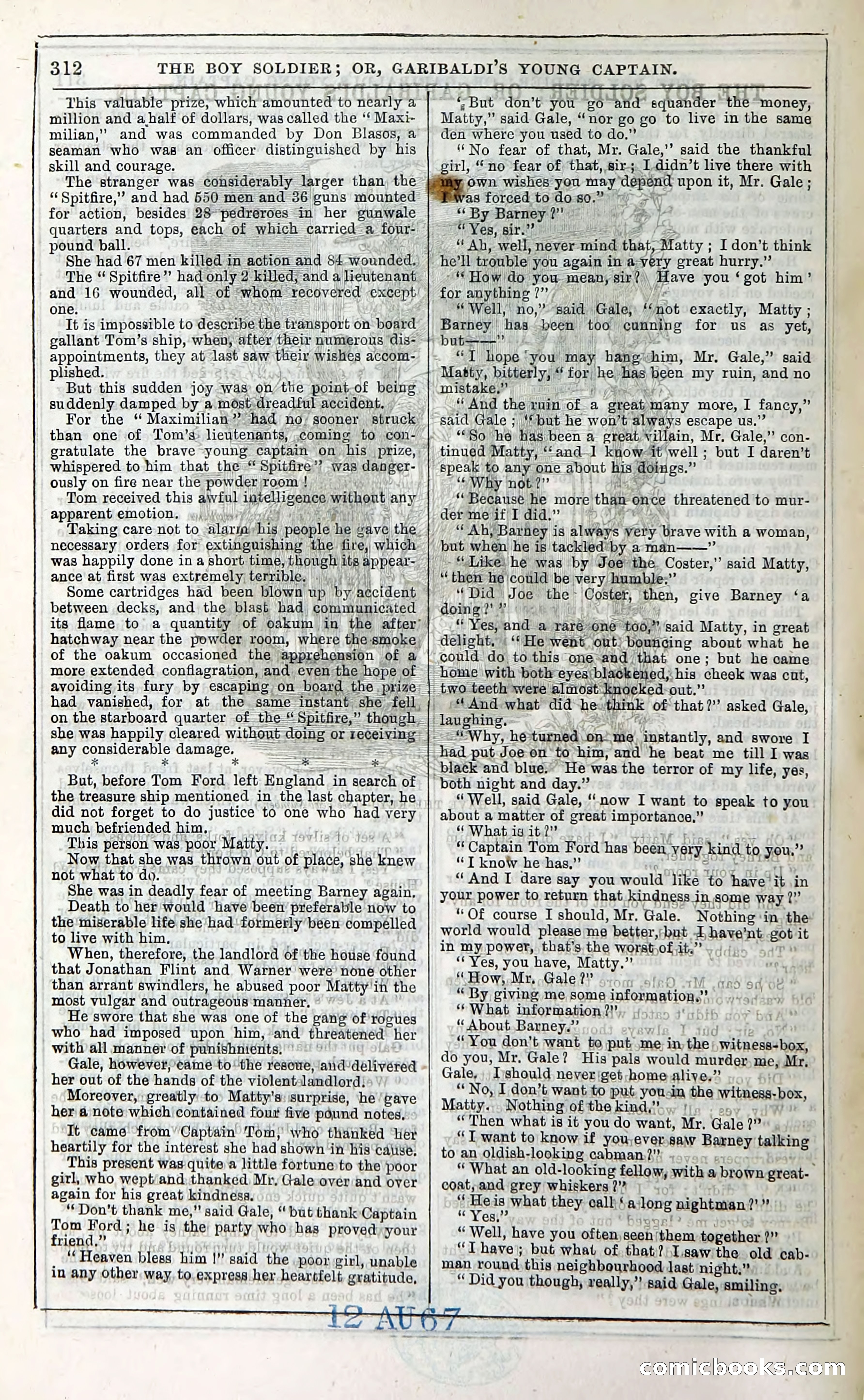 The Boy Soldier; Or, Garibaldi's Young Captain — page 318 of 390