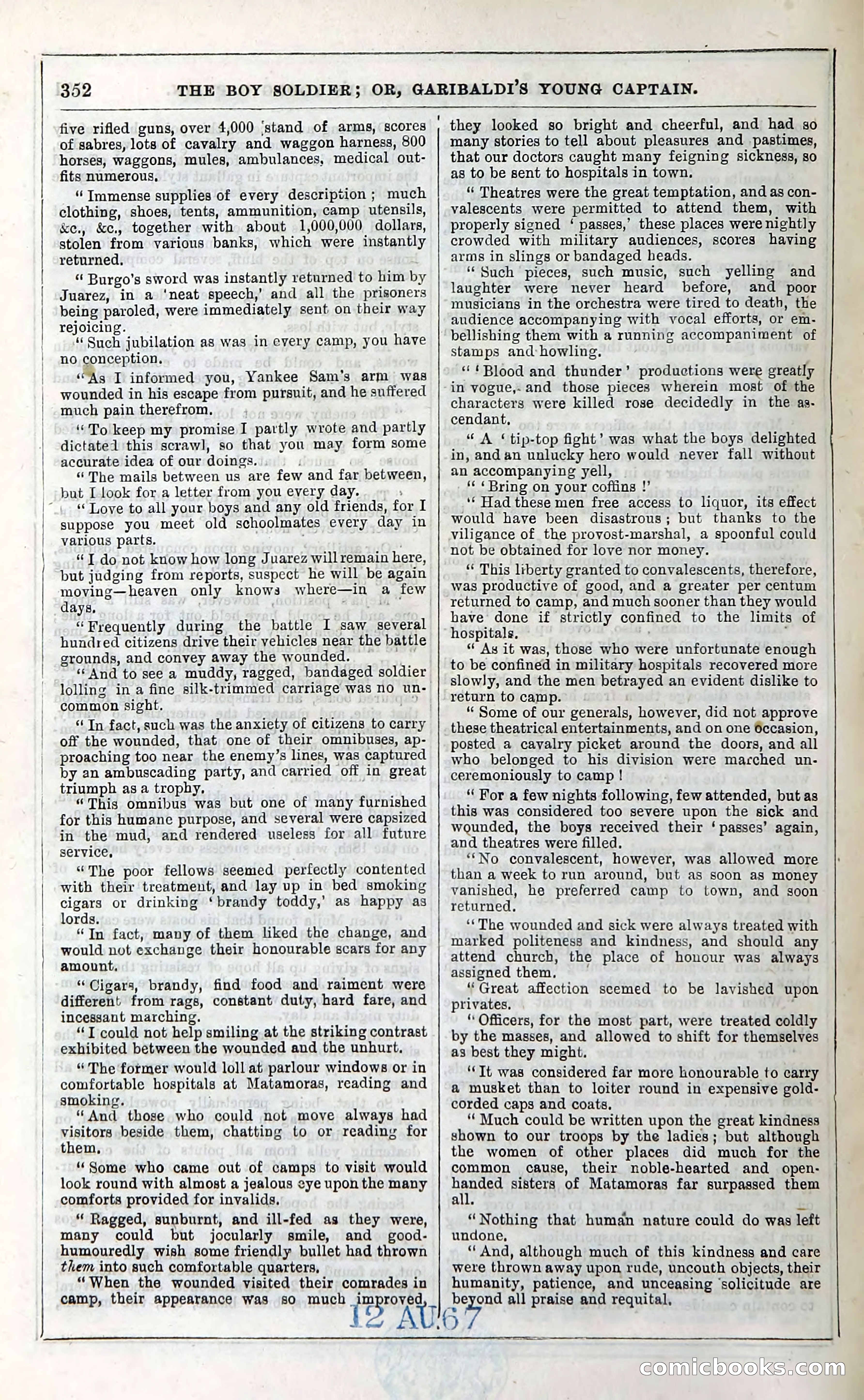 The Boy Soldier; Or, Garibaldi's Young Captain — page 358 of 390