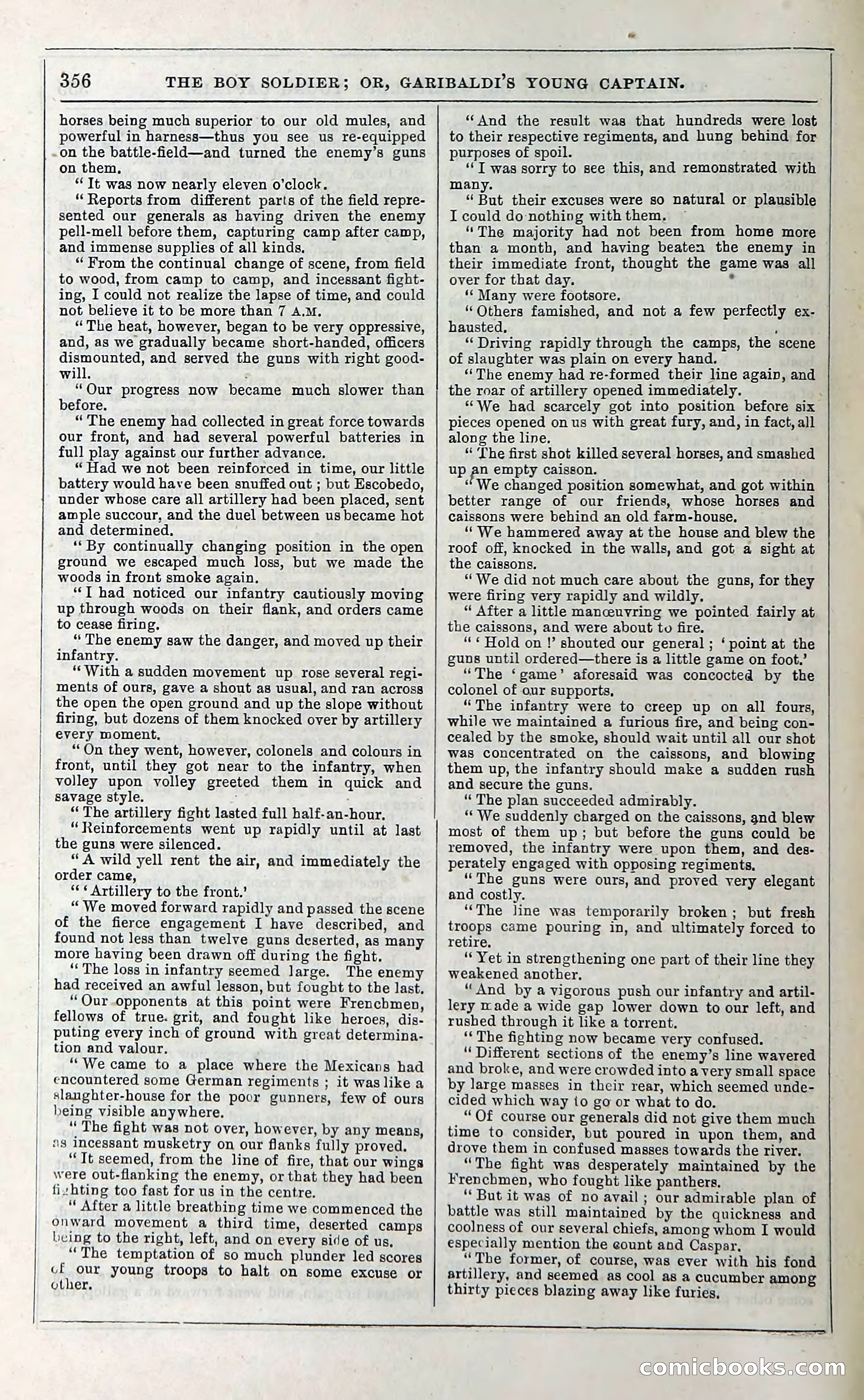 The Boy Soldier; Or, Garibaldi's Young Captain — page 362 of 390