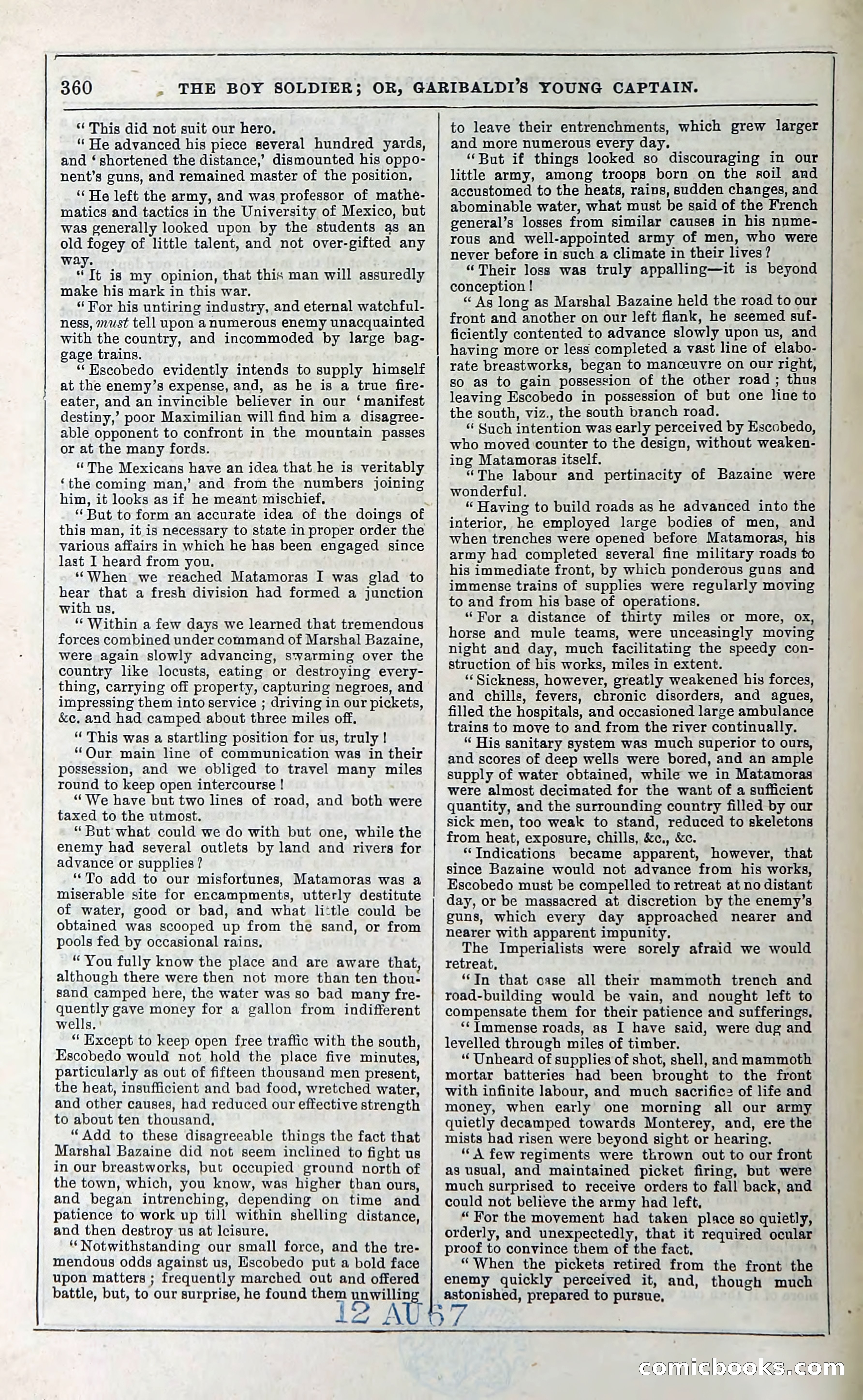 The Boy Soldier; Or, Garibaldi's Young Captain — page 366 of 390