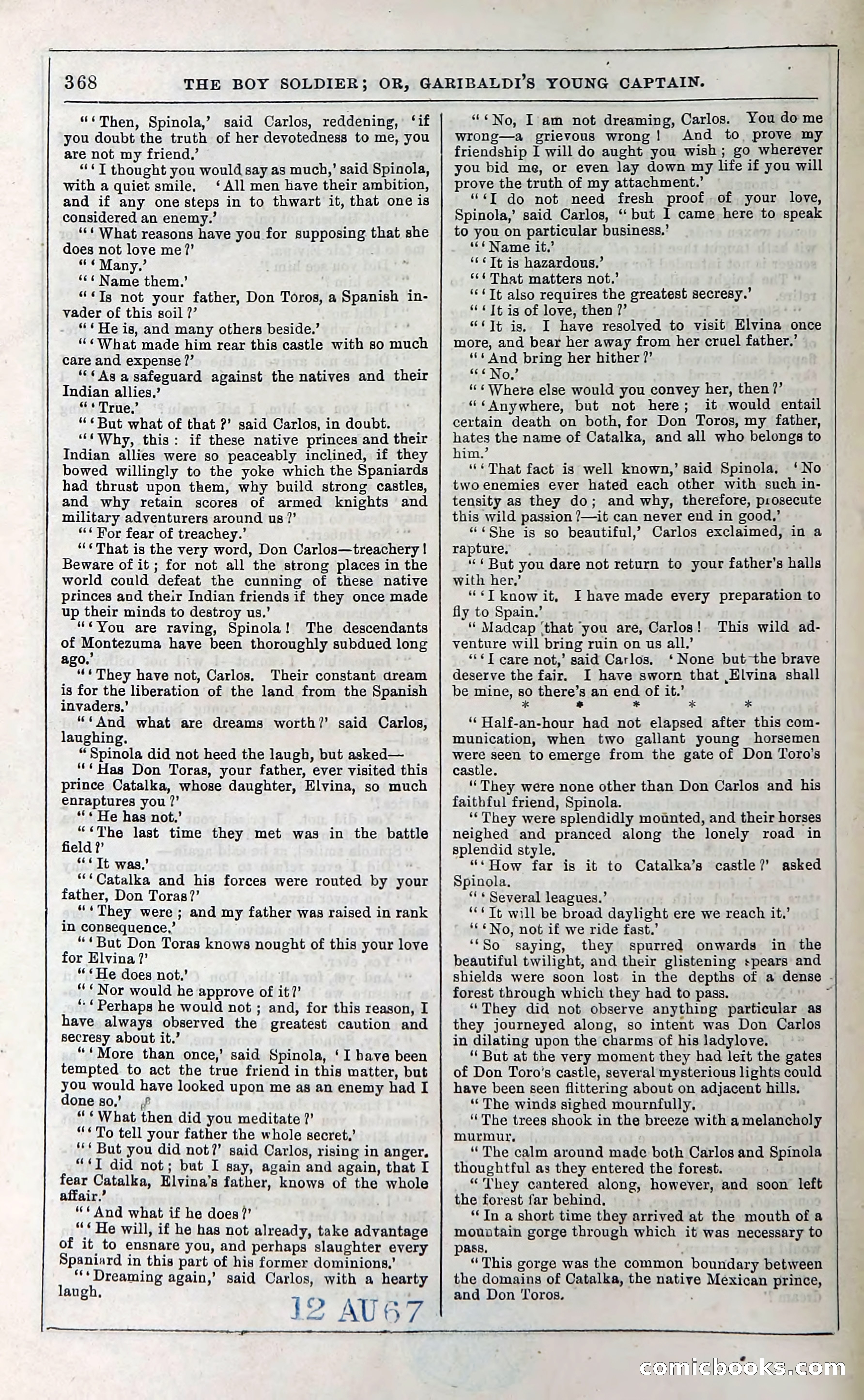 The Boy Soldier; Or, Garibaldi's Young Captain — page 374 of 390