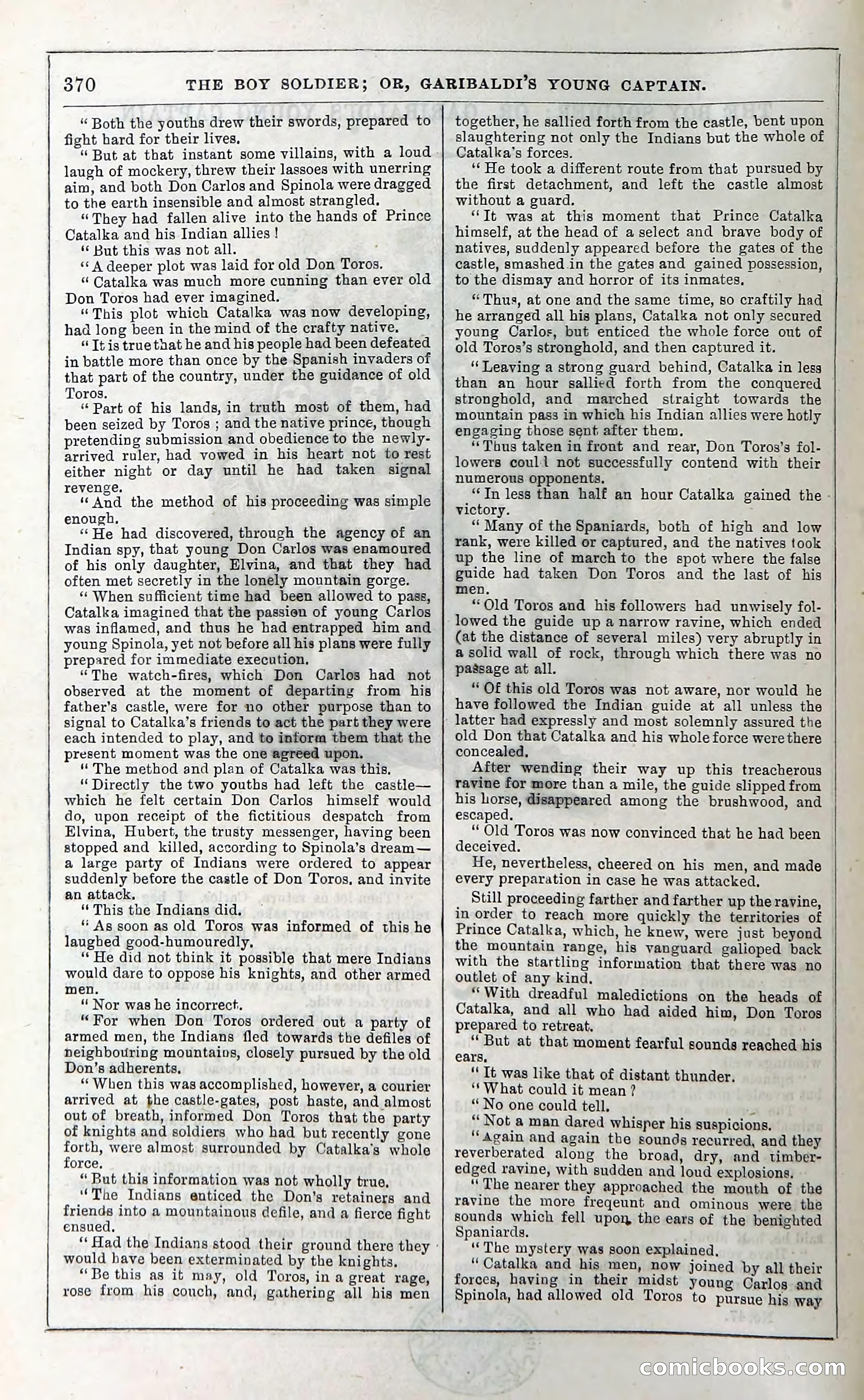 The Boy Soldier; Or, Garibaldi's Young Captain — page 376 of 390