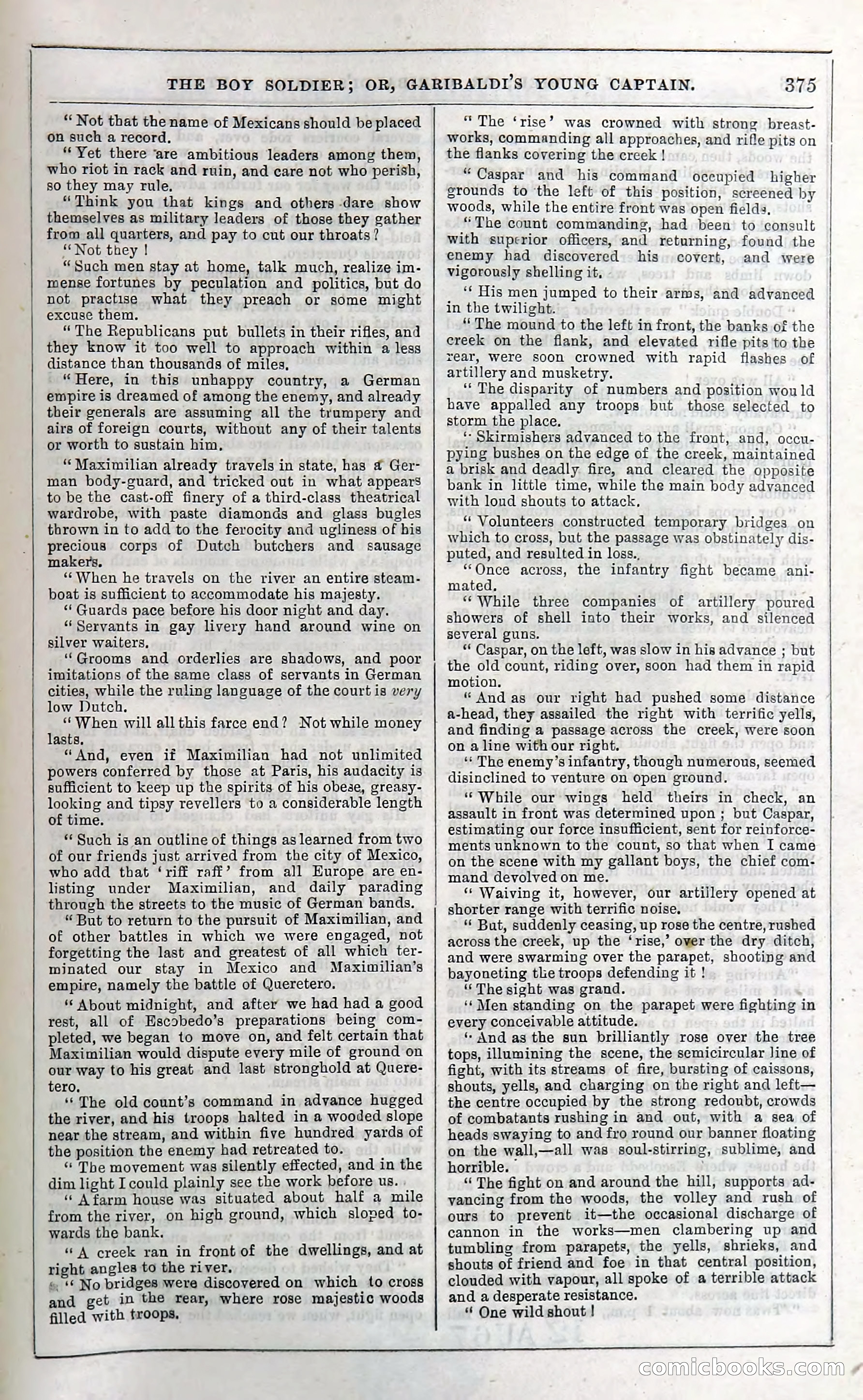 The Boy Soldier; Or, Garibaldi's Young Captain — page 381 of 390
