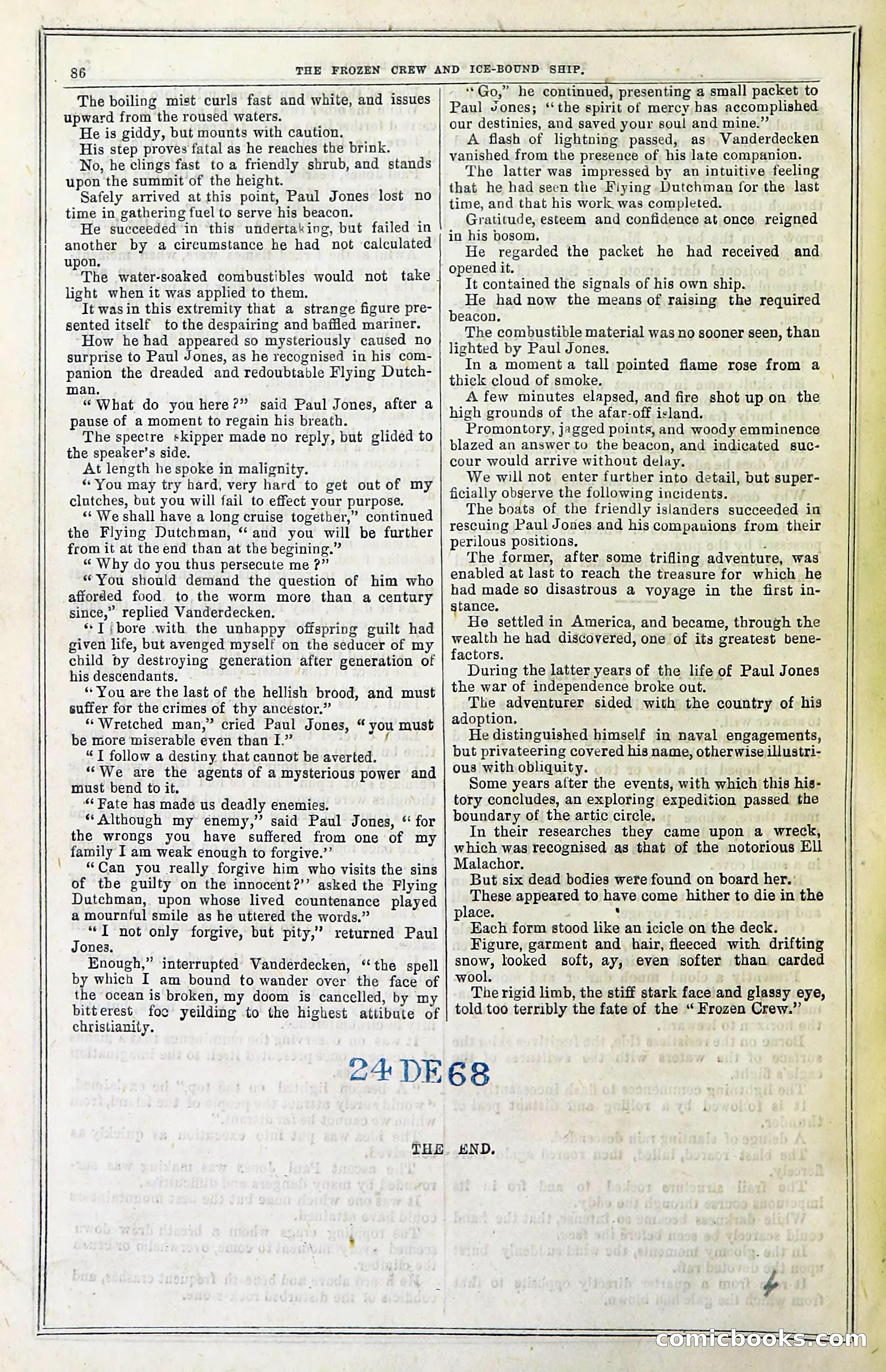The Frozen Crew Of The Ice-Bound Ship; Or, Terrors Of The Arctic Region — page 96 of 98