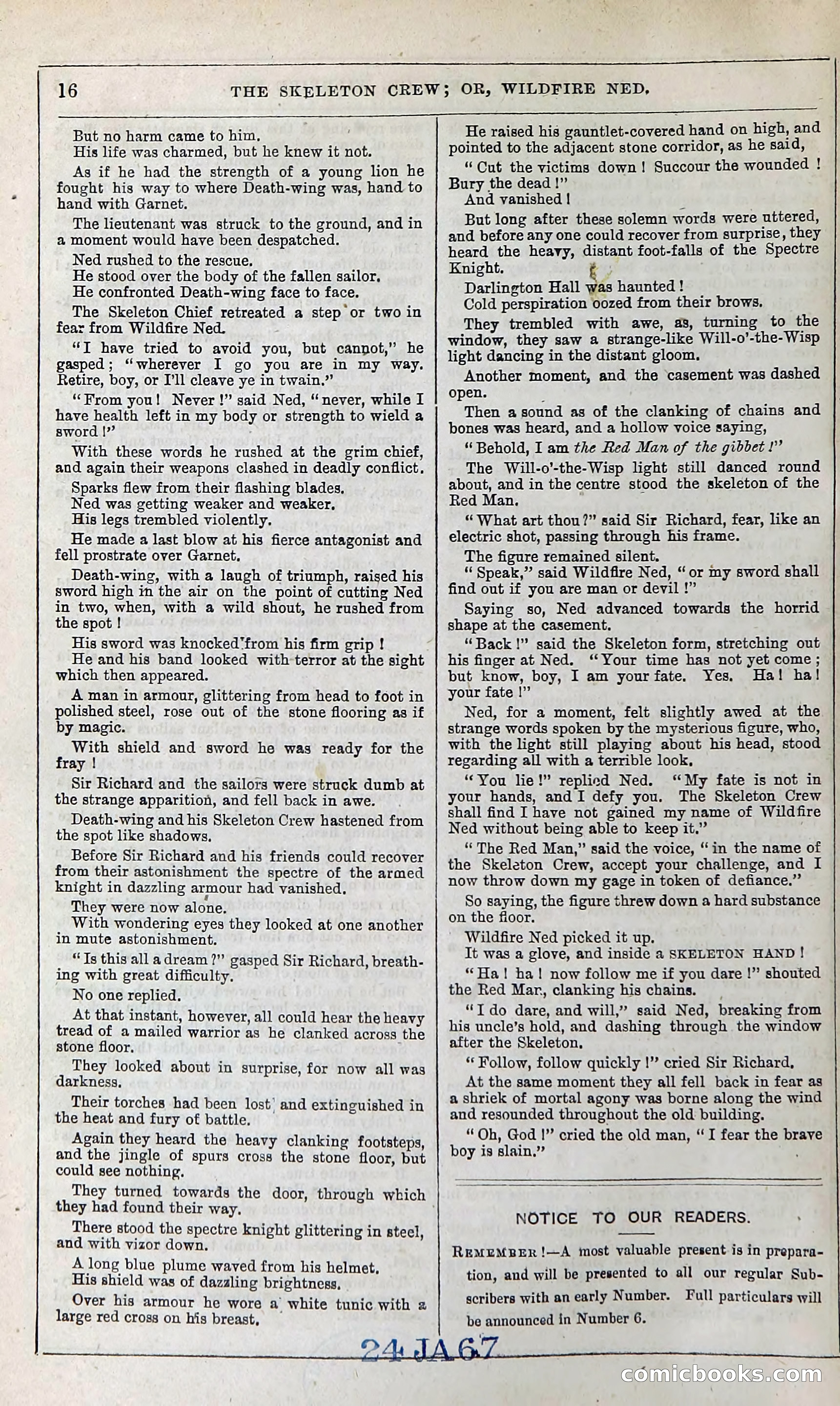 The Skeleton Crew; Or, Wildfire Ned — page 22 of 196
