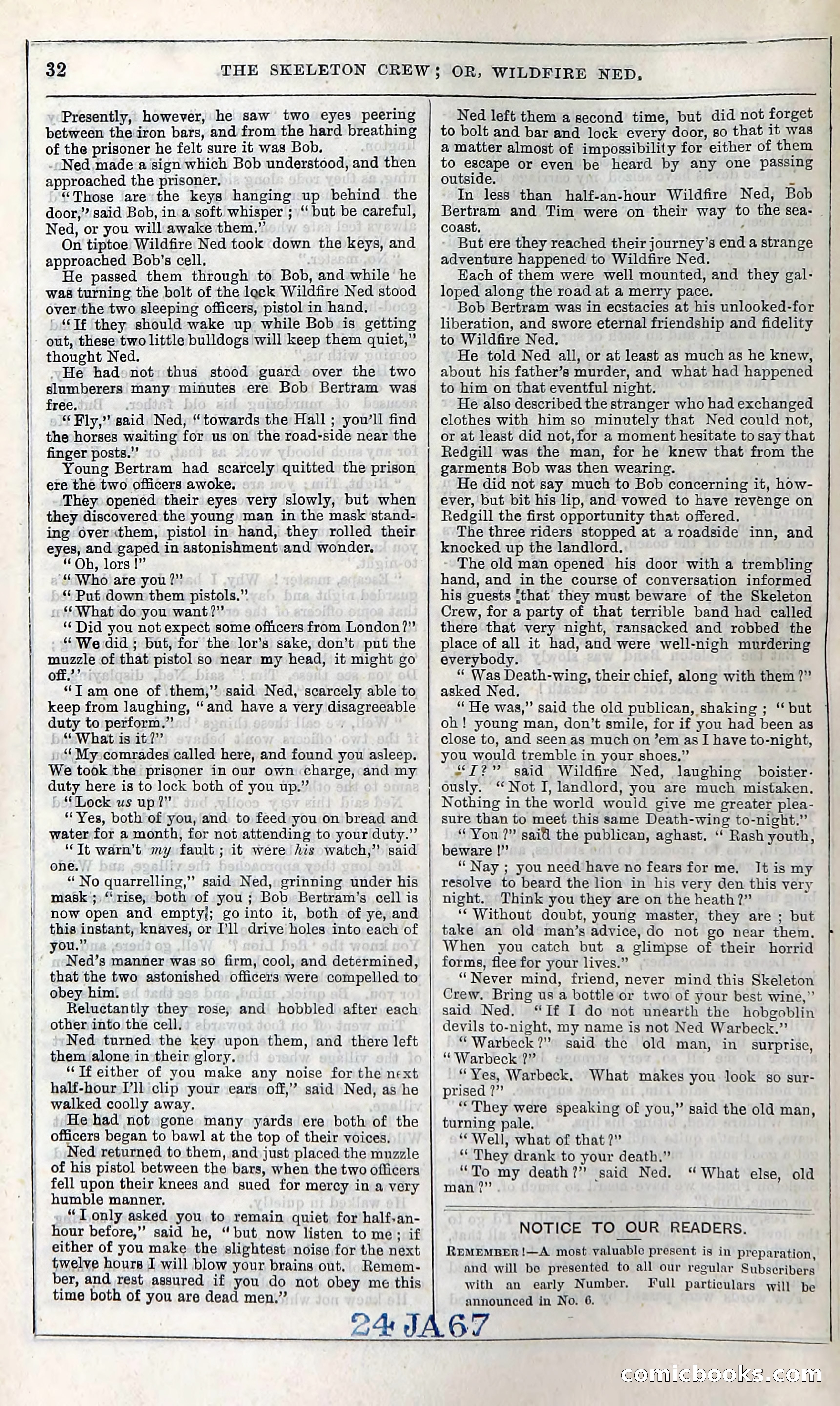 The Skeleton Crew; Or, Wildfire Ned — page 38 of 196