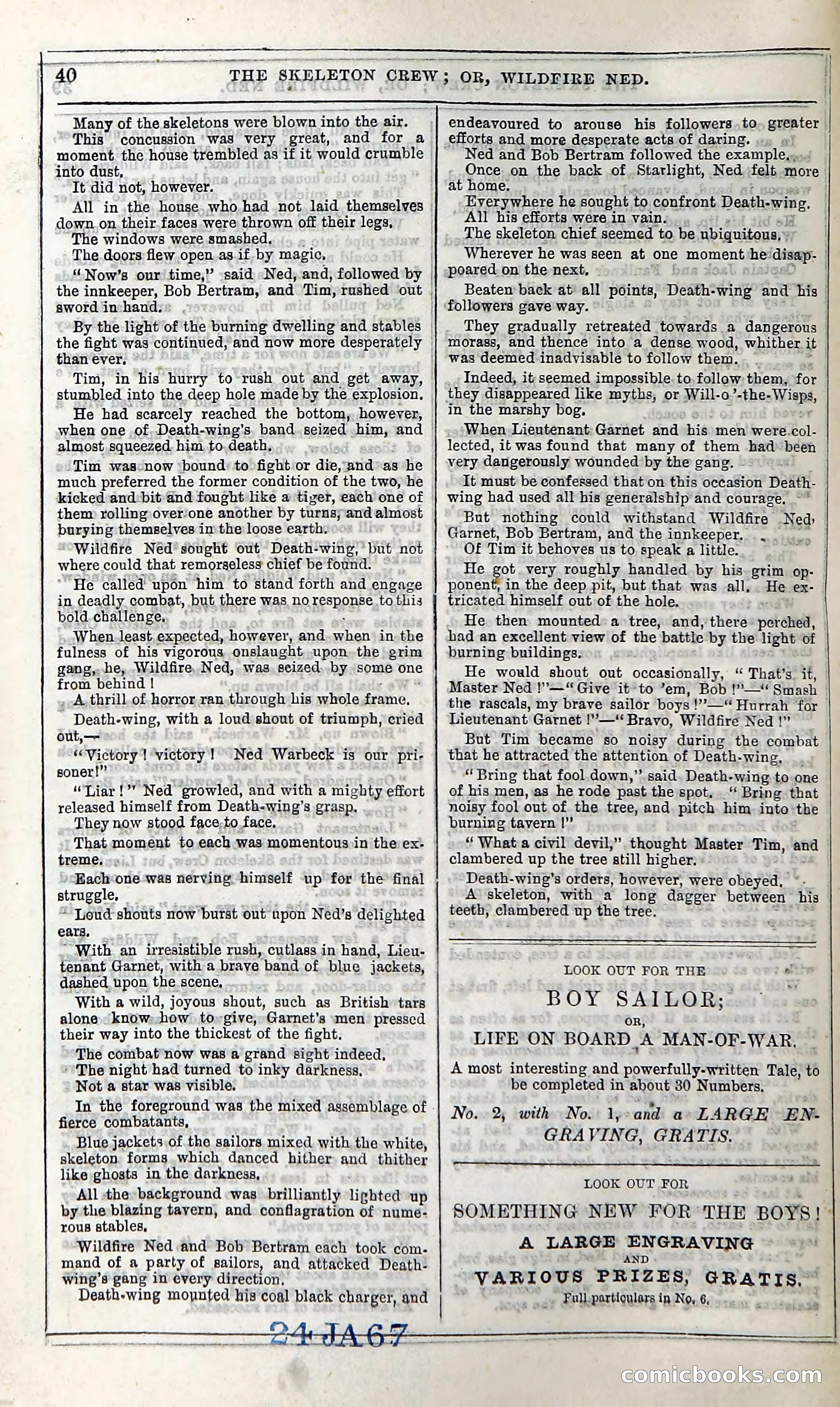 The Skeleton Crew; Or, Wildfire Ned — page 46 of 196