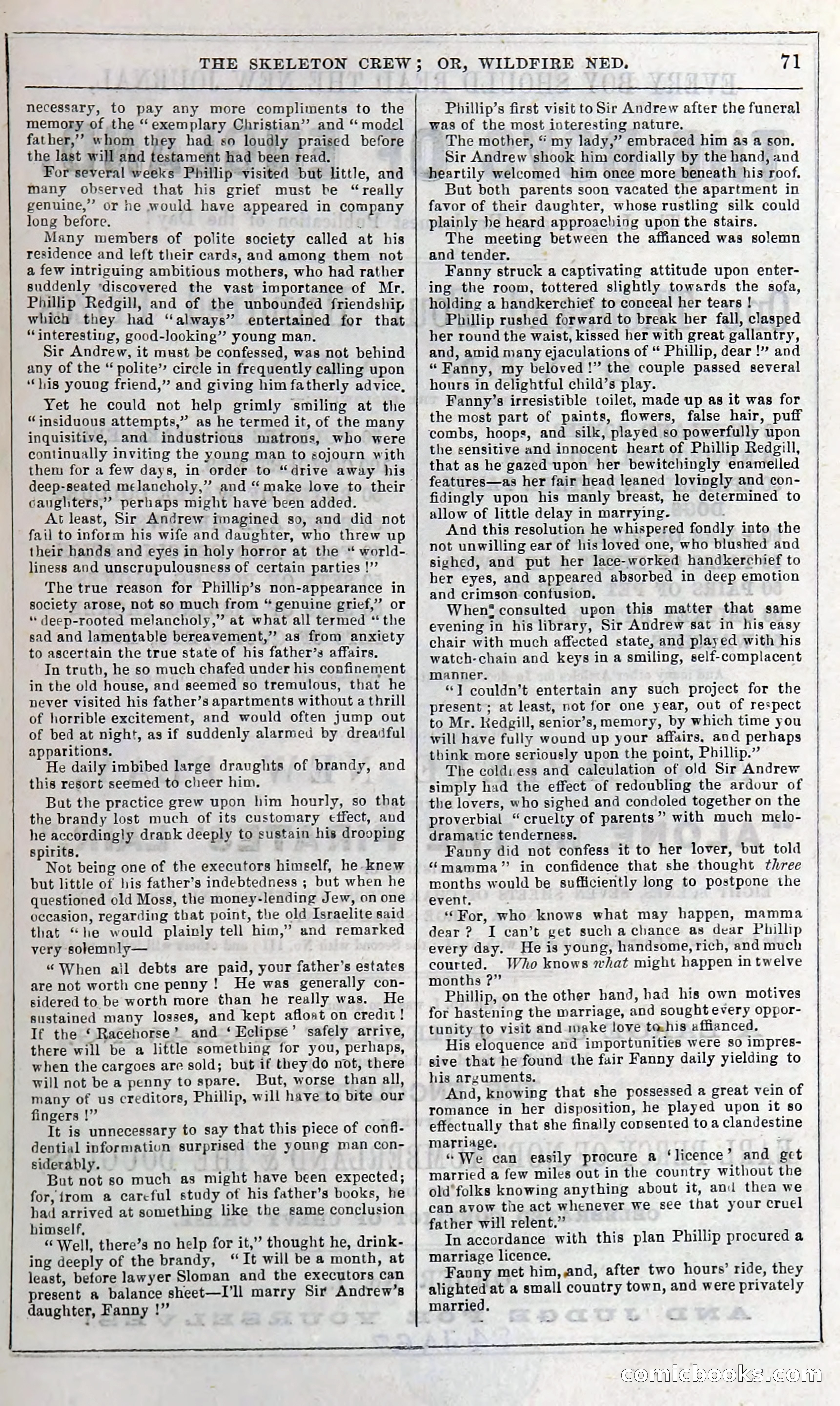 The Skeleton Crew; Or, Wildfire Ned — page 77 of 196