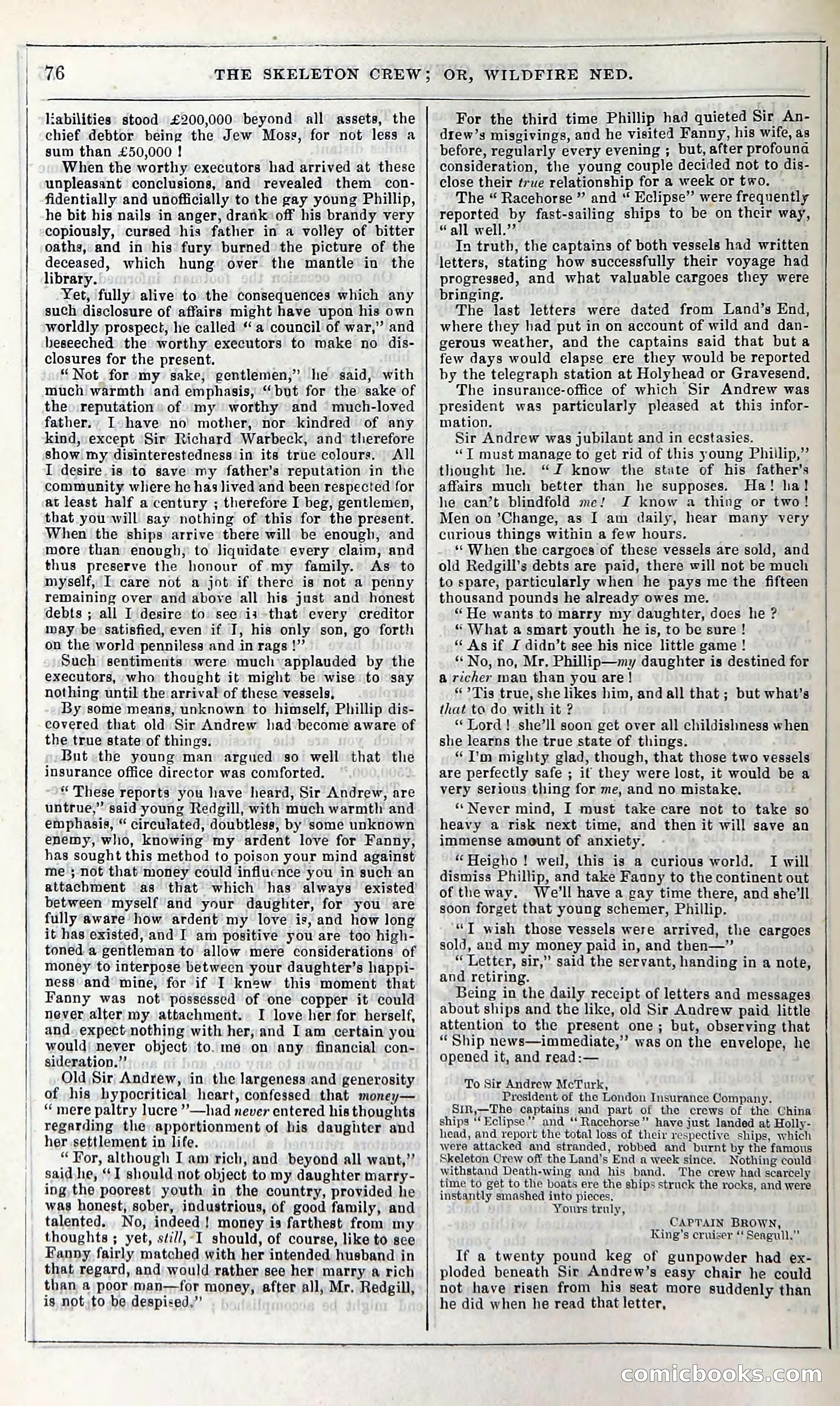 The Skeleton Crew; Or, Wildfire Ned — page 82 of 196