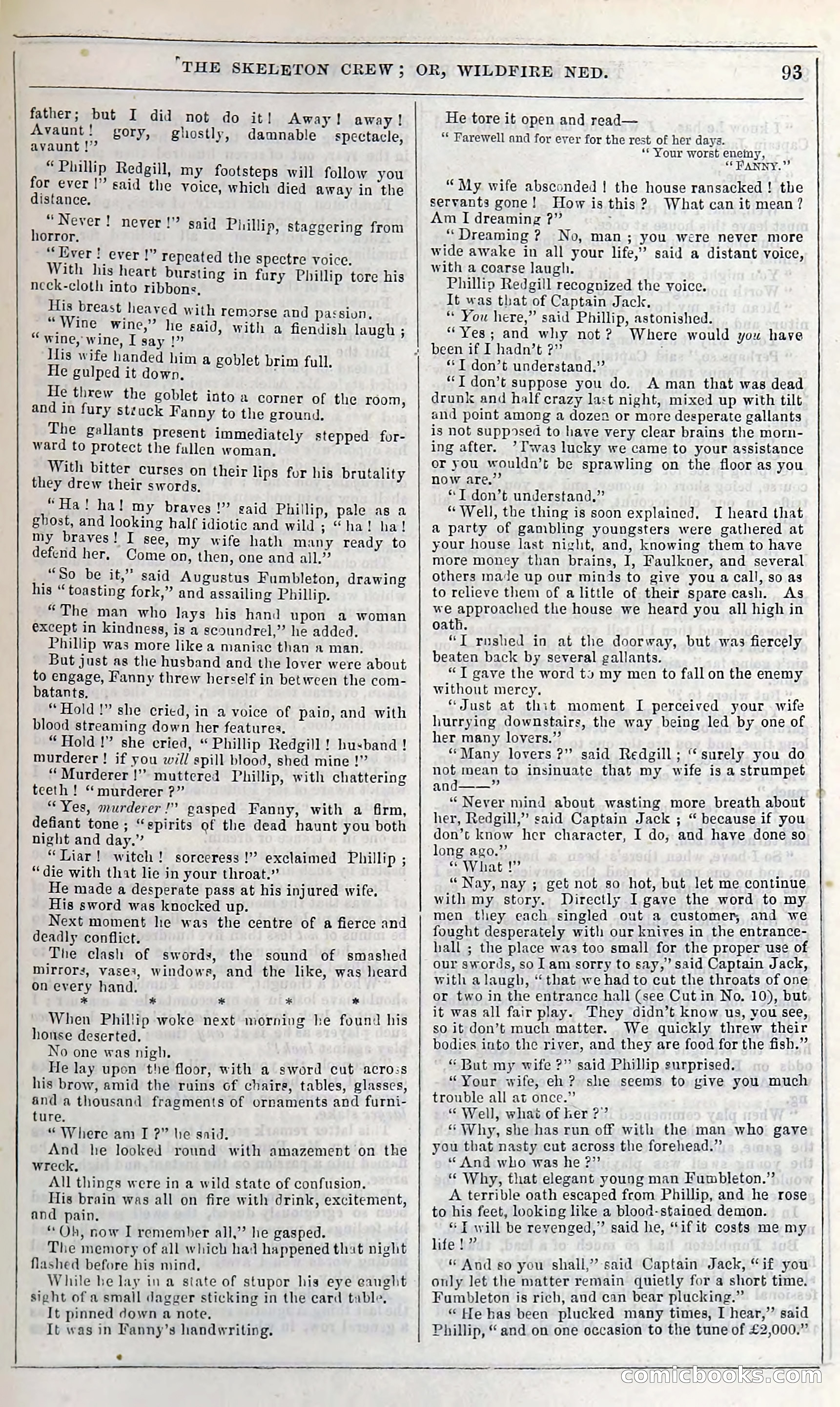 The Skeleton Crew; Or, Wildfire Ned — page 99 of 196