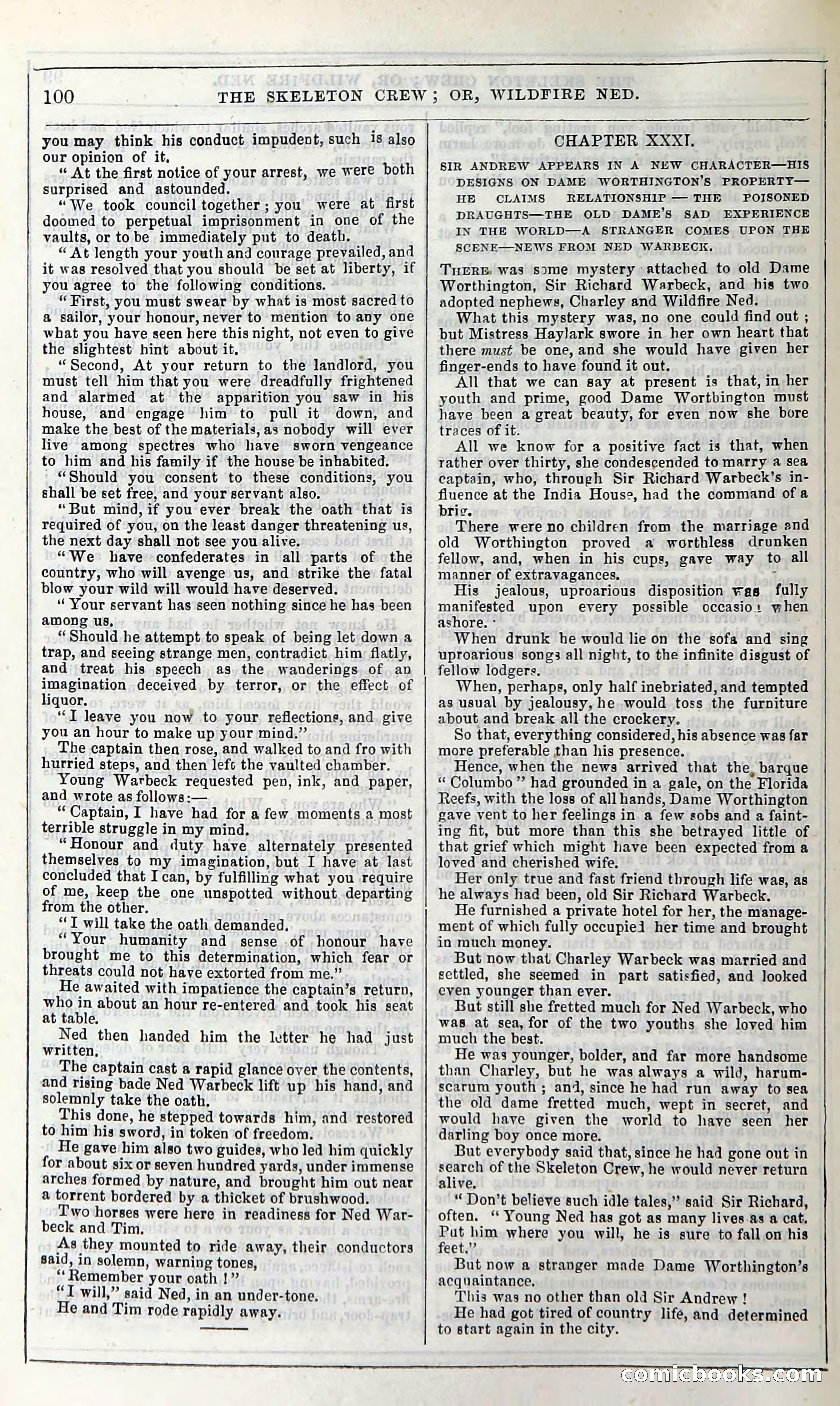 The Skeleton Crew; Or, Wildfire Ned — page 106 of 196