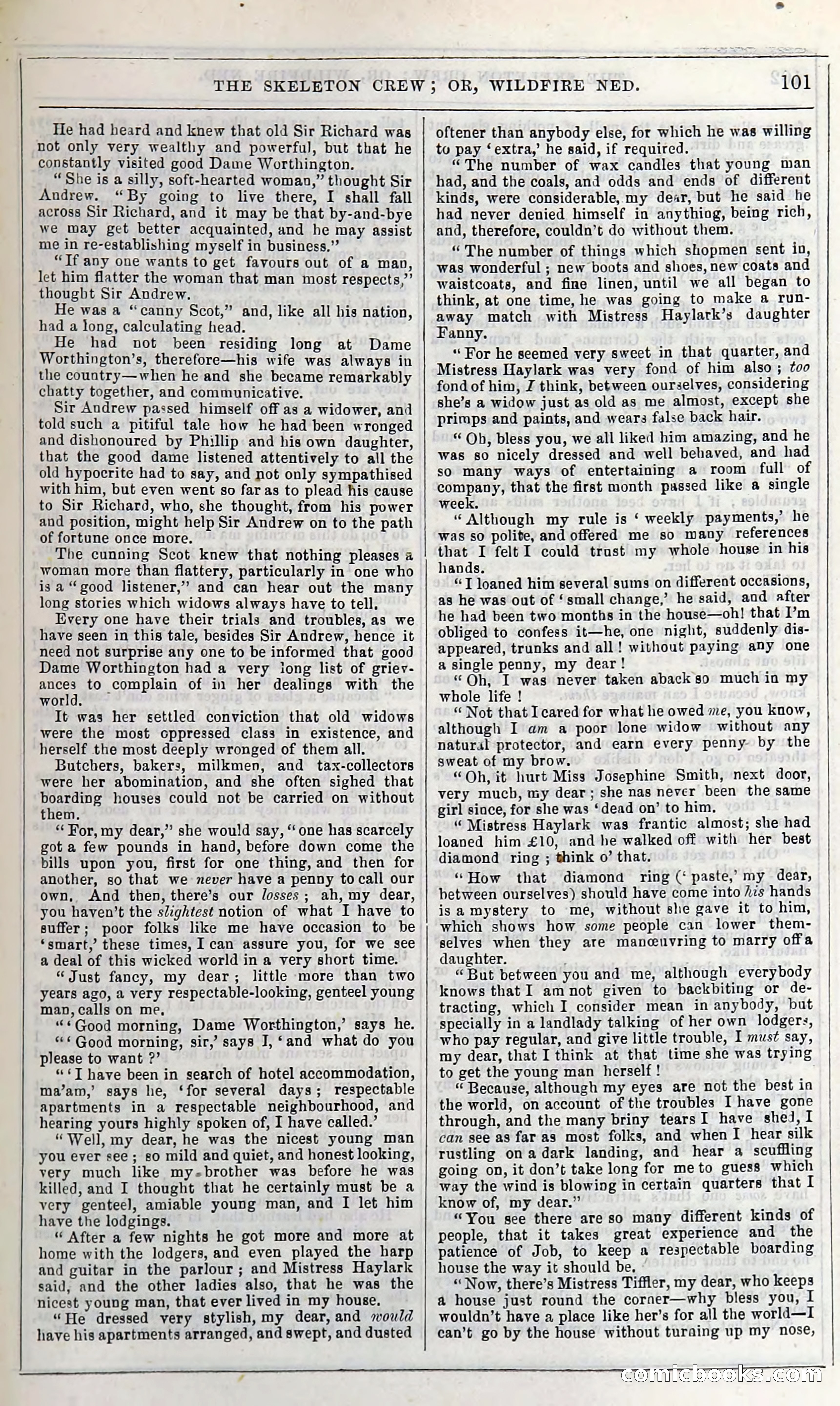 The Skeleton Crew; Or, Wildfire Ned — page 107 of 196