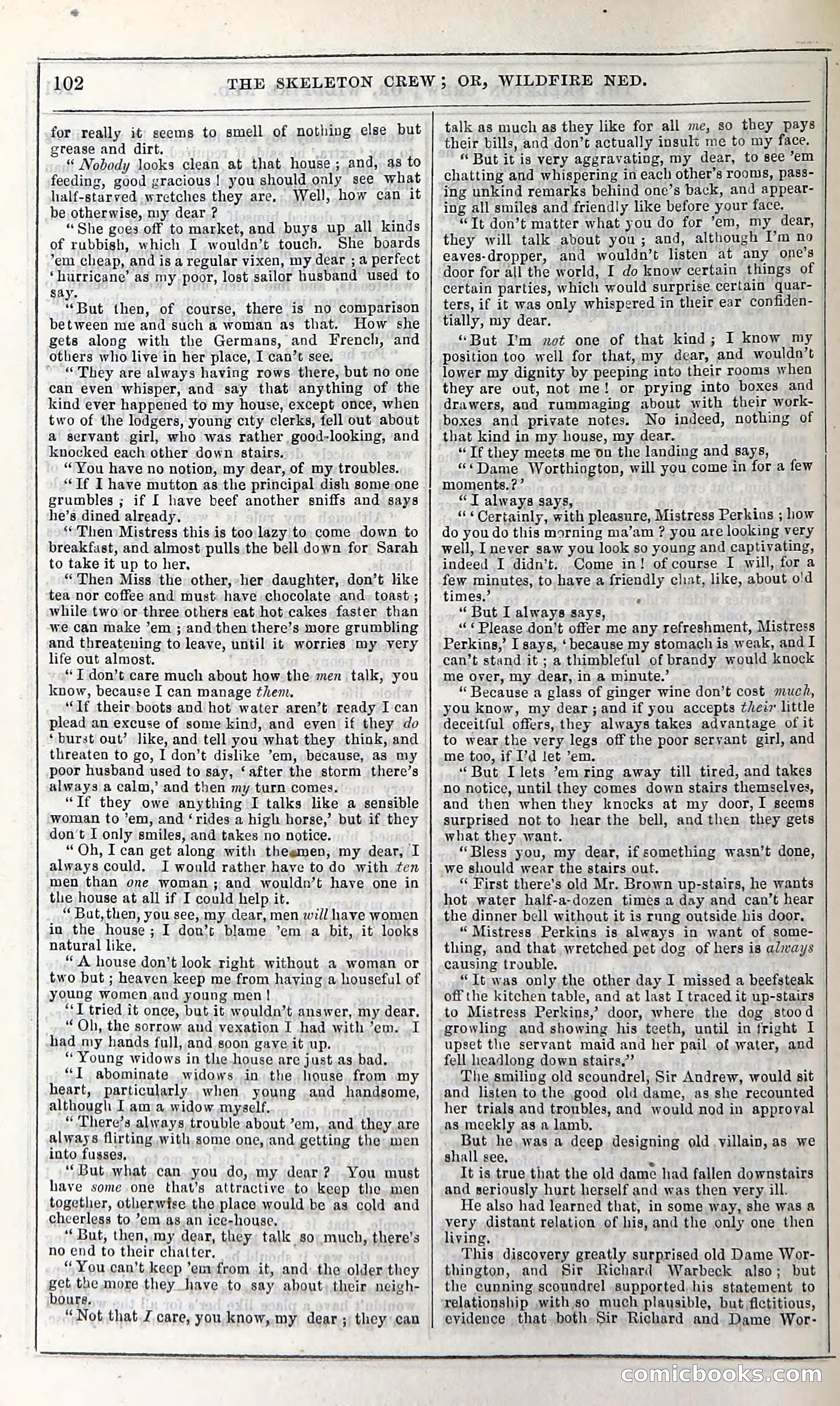 The Skeleton Crew; Or, Wildfire Ned — page 108 of 196