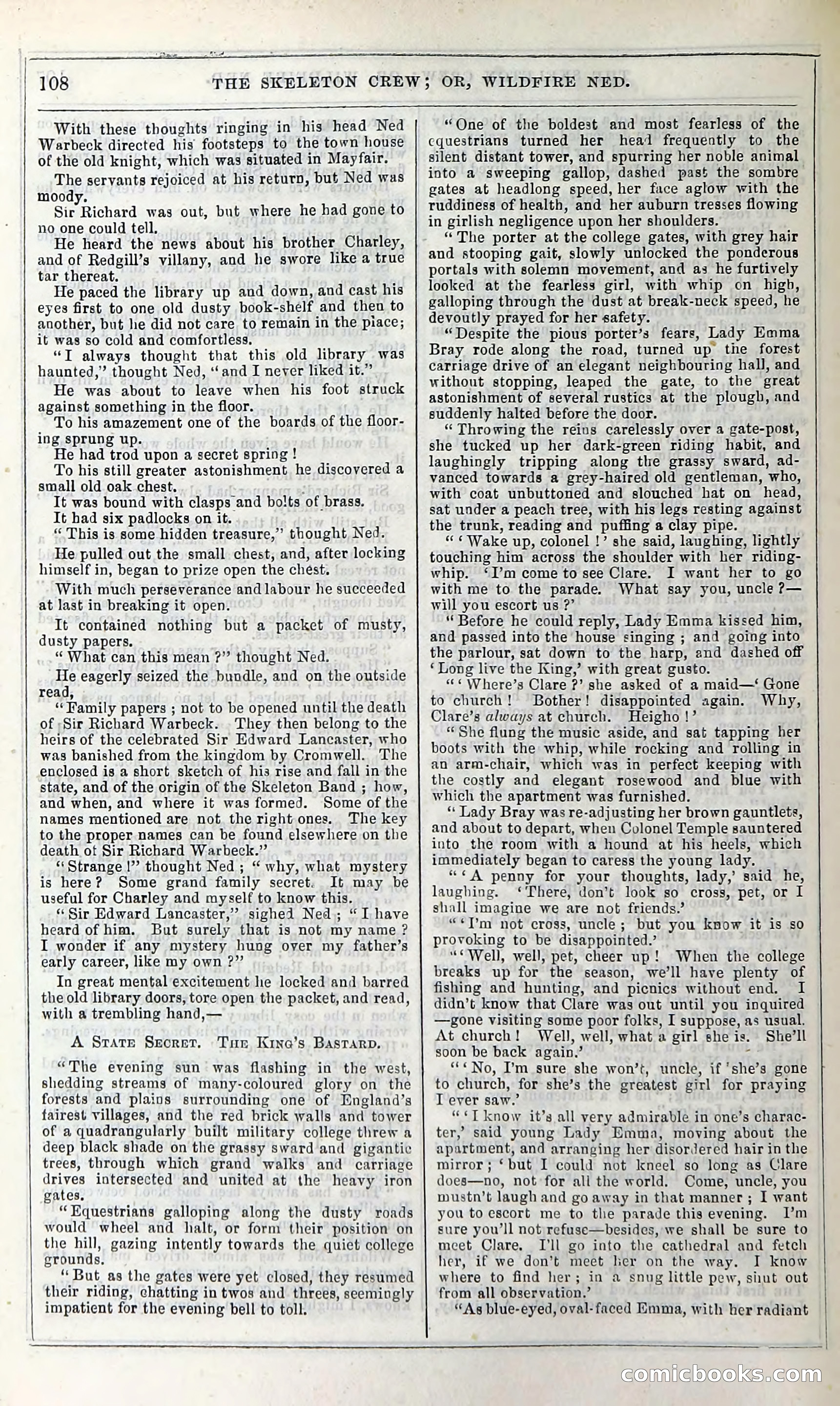 The Skeleton Crew; Or, Wildfire Ned — page 114 of 196
