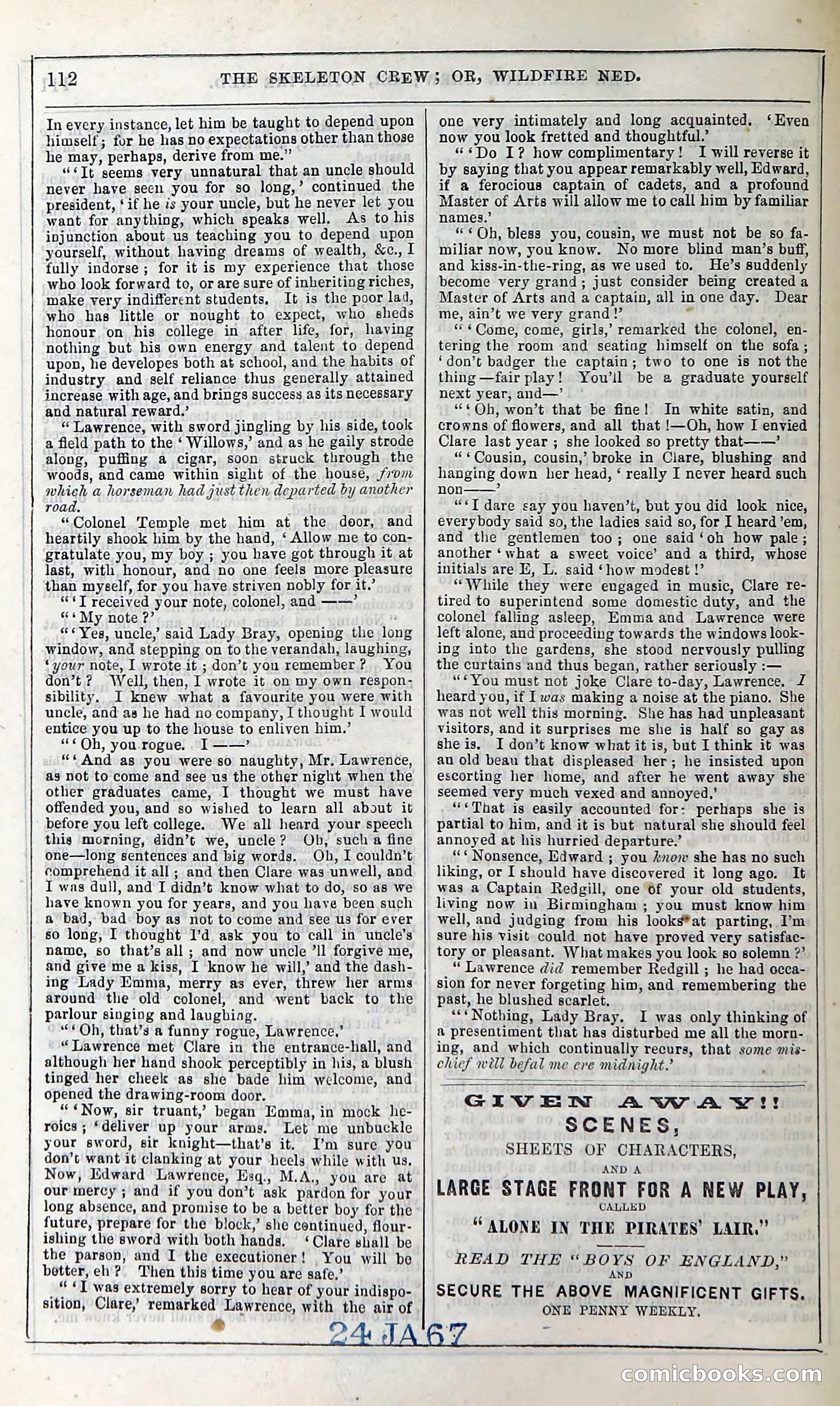 The Skeleton Crew; Or, Wildfire Ned — page 118 of 196