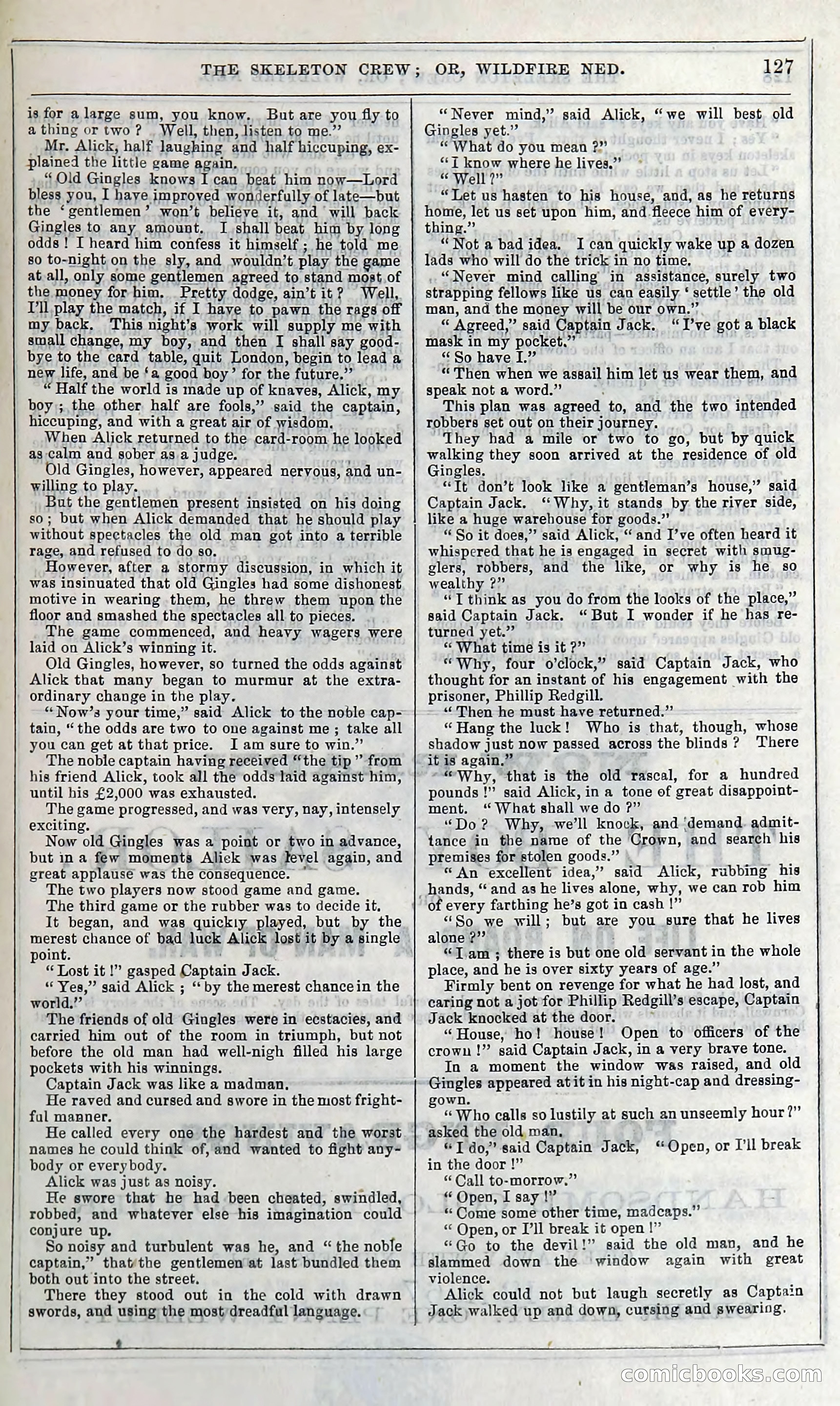 The Skeleton Crew; Or, Wildfire Ned — page 133 of 196