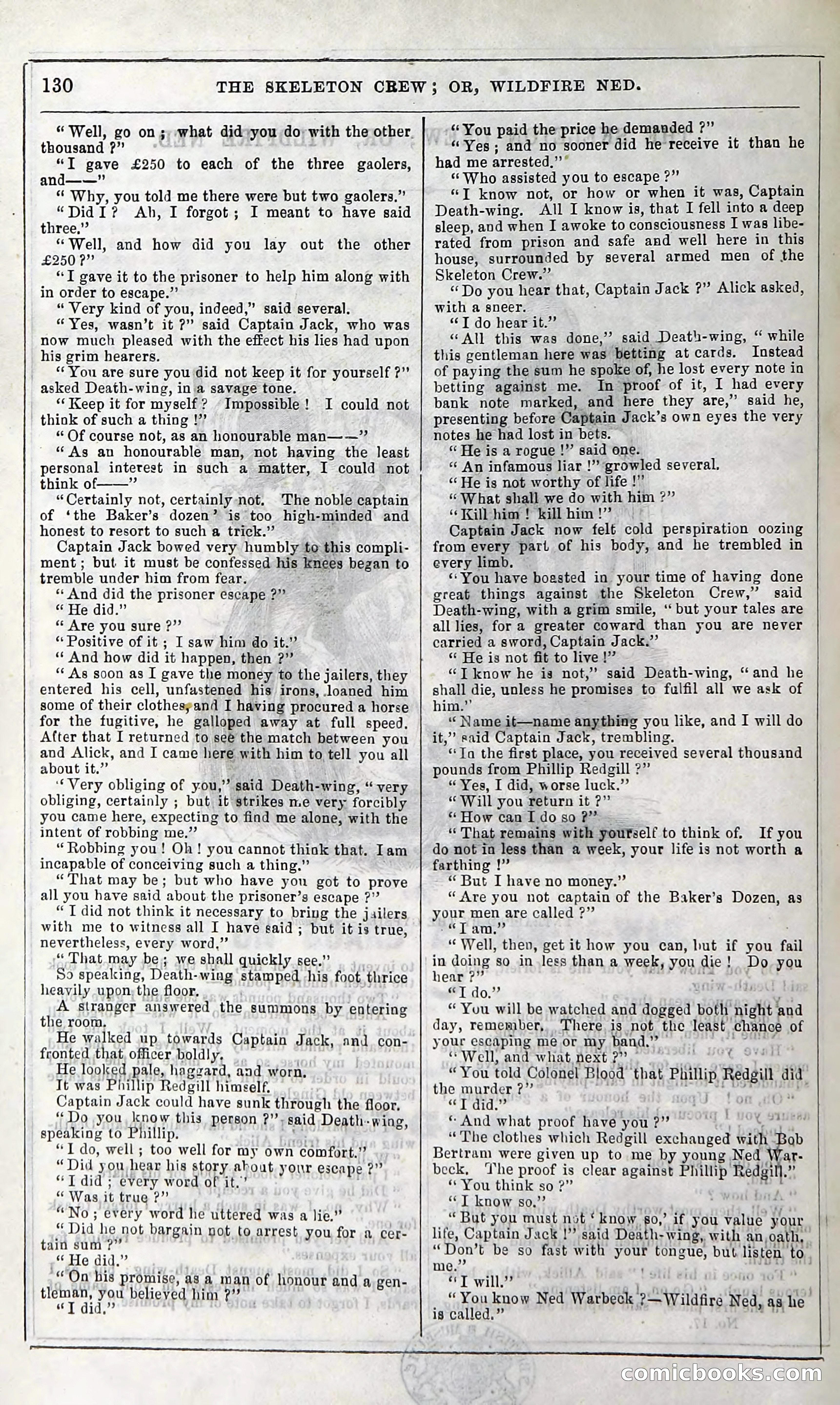 The Skeleton Crew; Or, Wildfire Ned — page 136 of 196