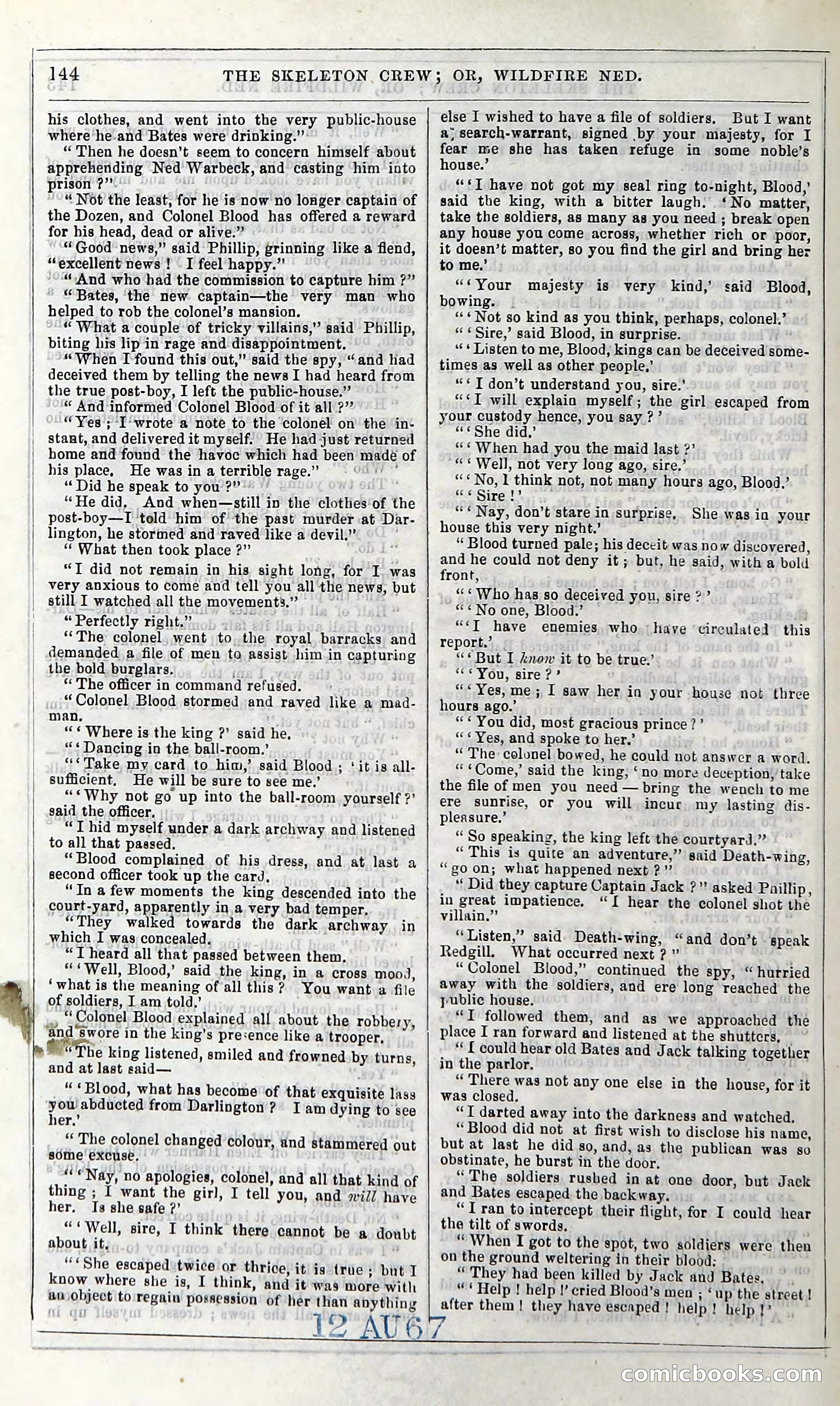 The Skeleton Crew; Or, Wildfire Ned — page 150 of 196