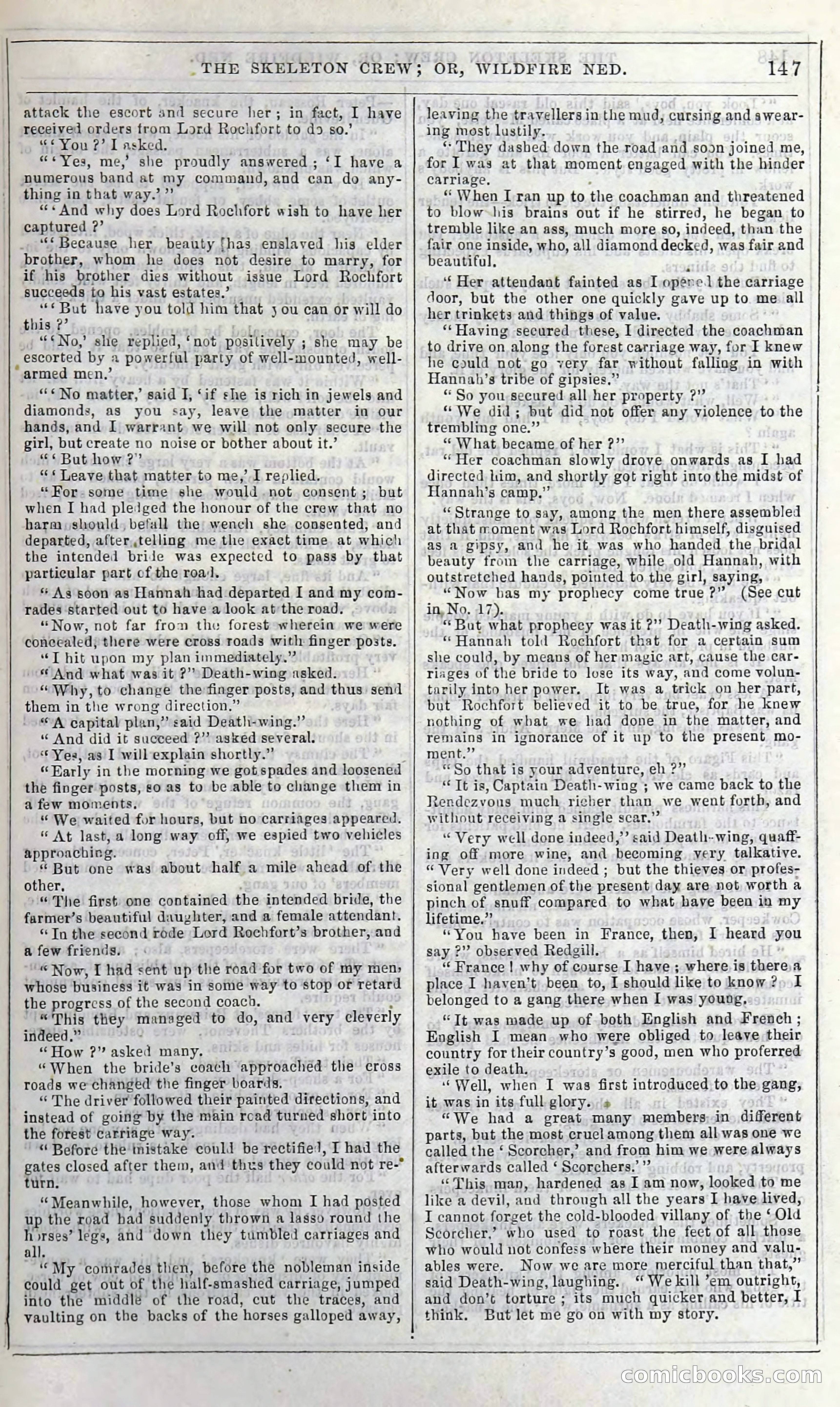 The Skeleton Crew; Or, Wildfire Ned — page 153 of 196