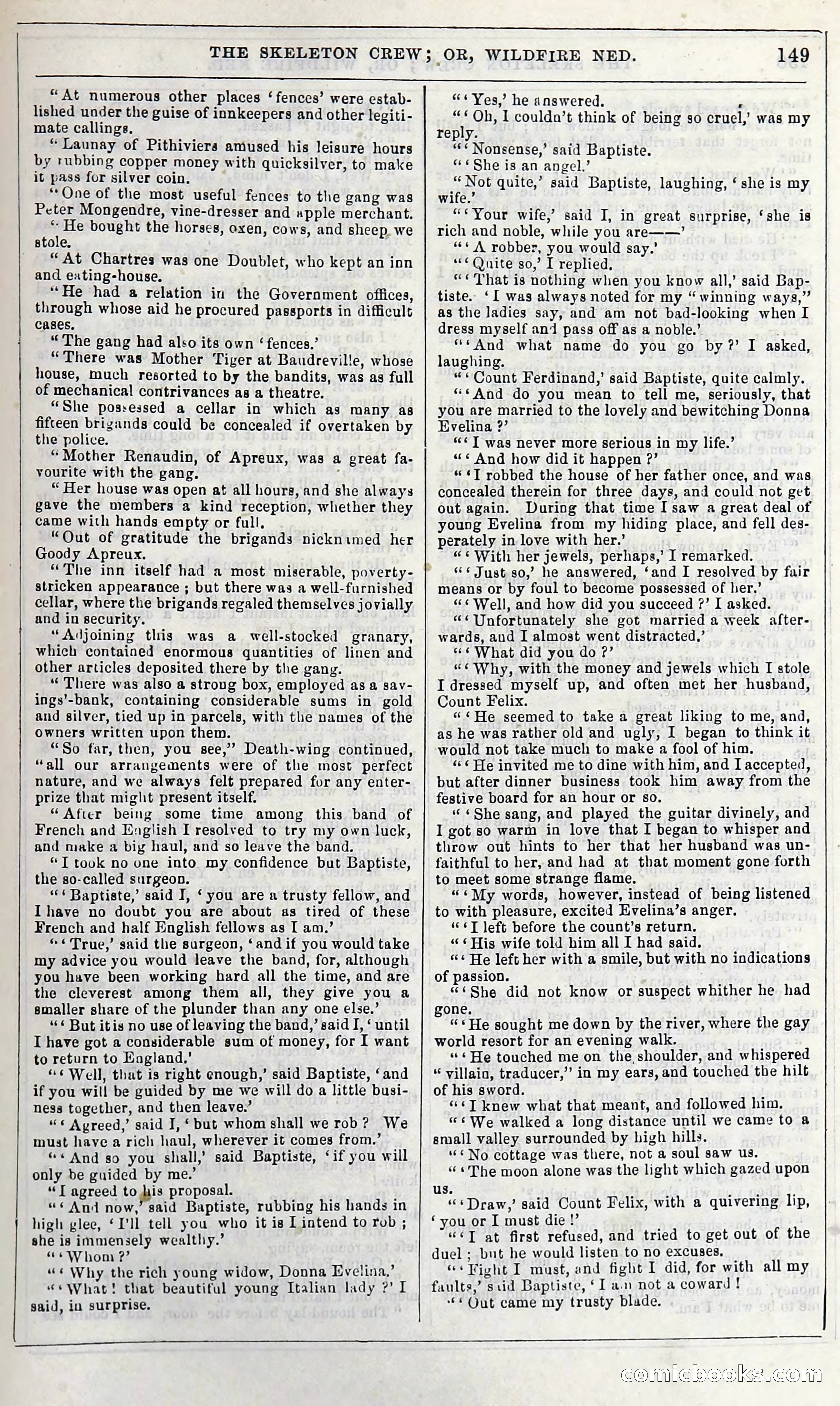 The Skeleton Crew; Or, Wildfire Ned — page 155 of 196