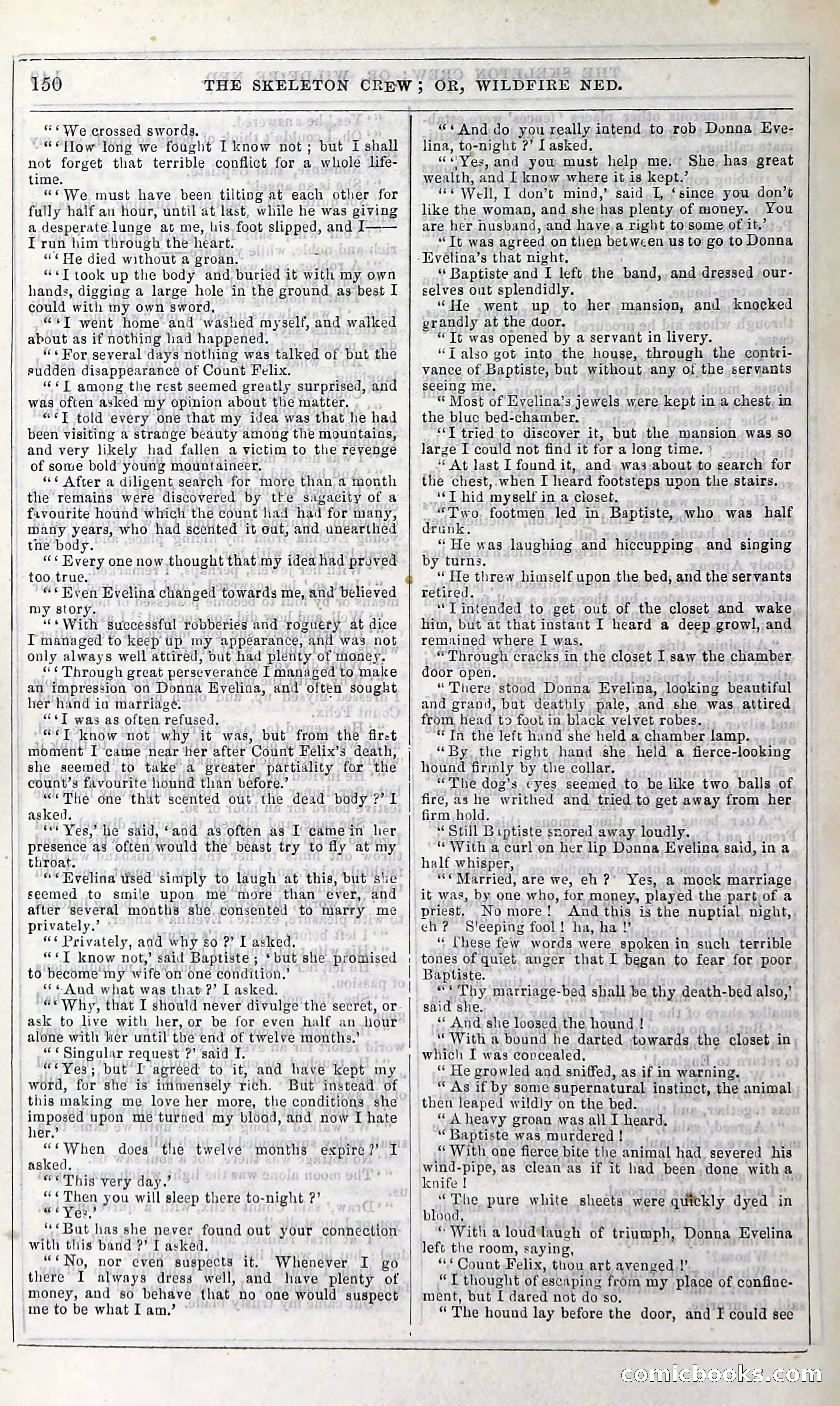 The Skeleton Crew; Or, Wildfire Ned — page 156 of 196