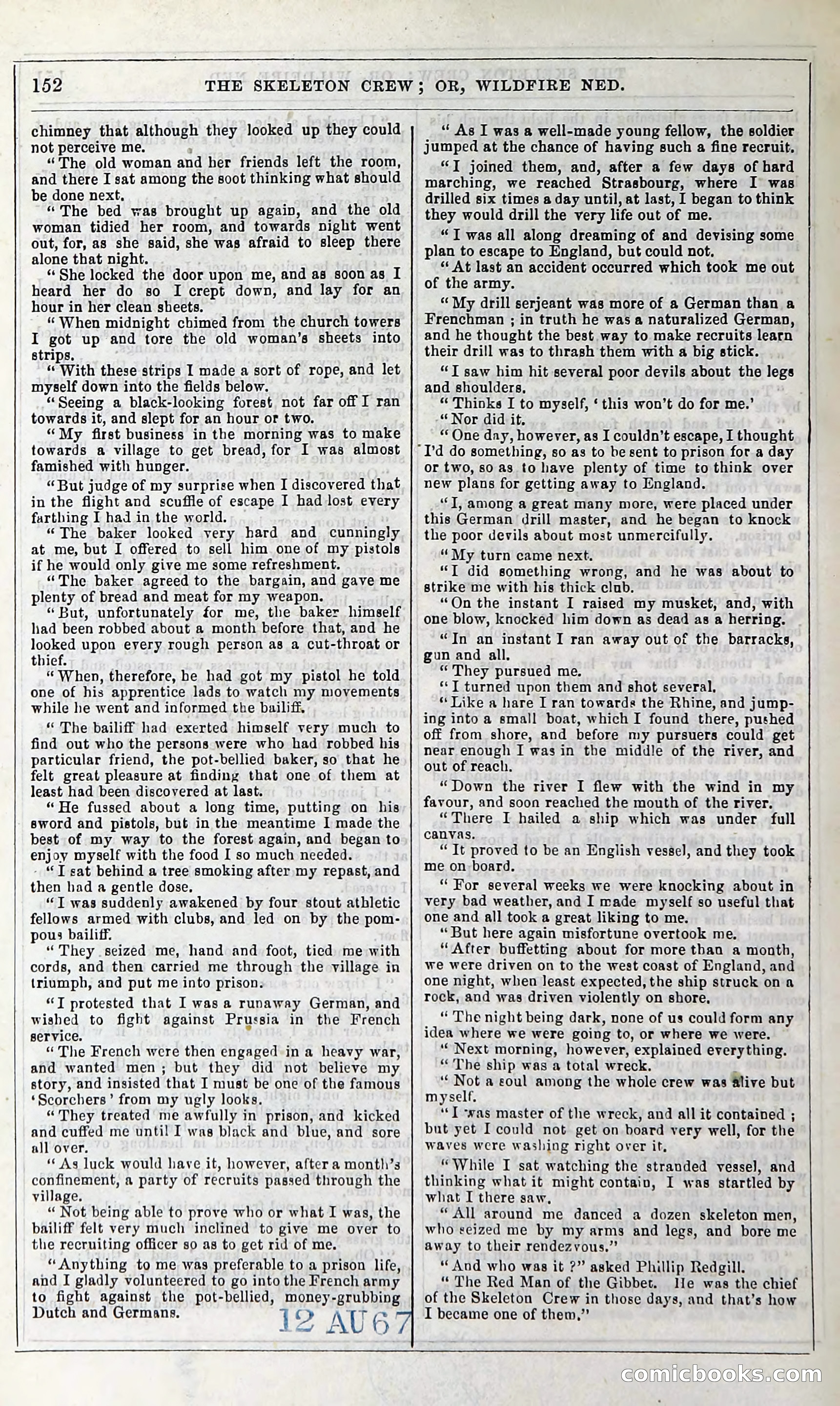 The Skeleton Crew; Or, Wildfire Ned — page 158 of 196