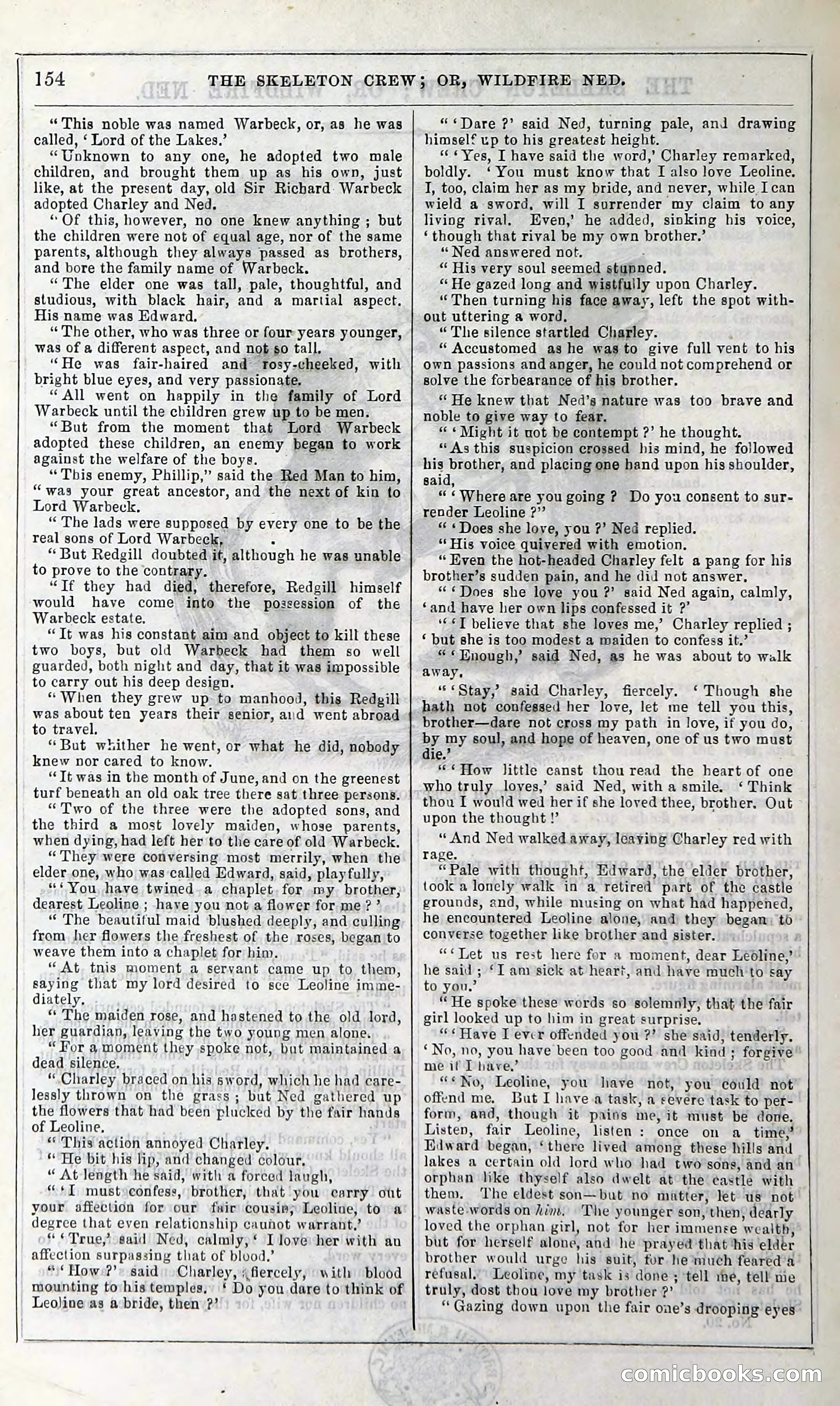 The Skeleton Crew; Or, Wildfire Ned — page 160 of 196