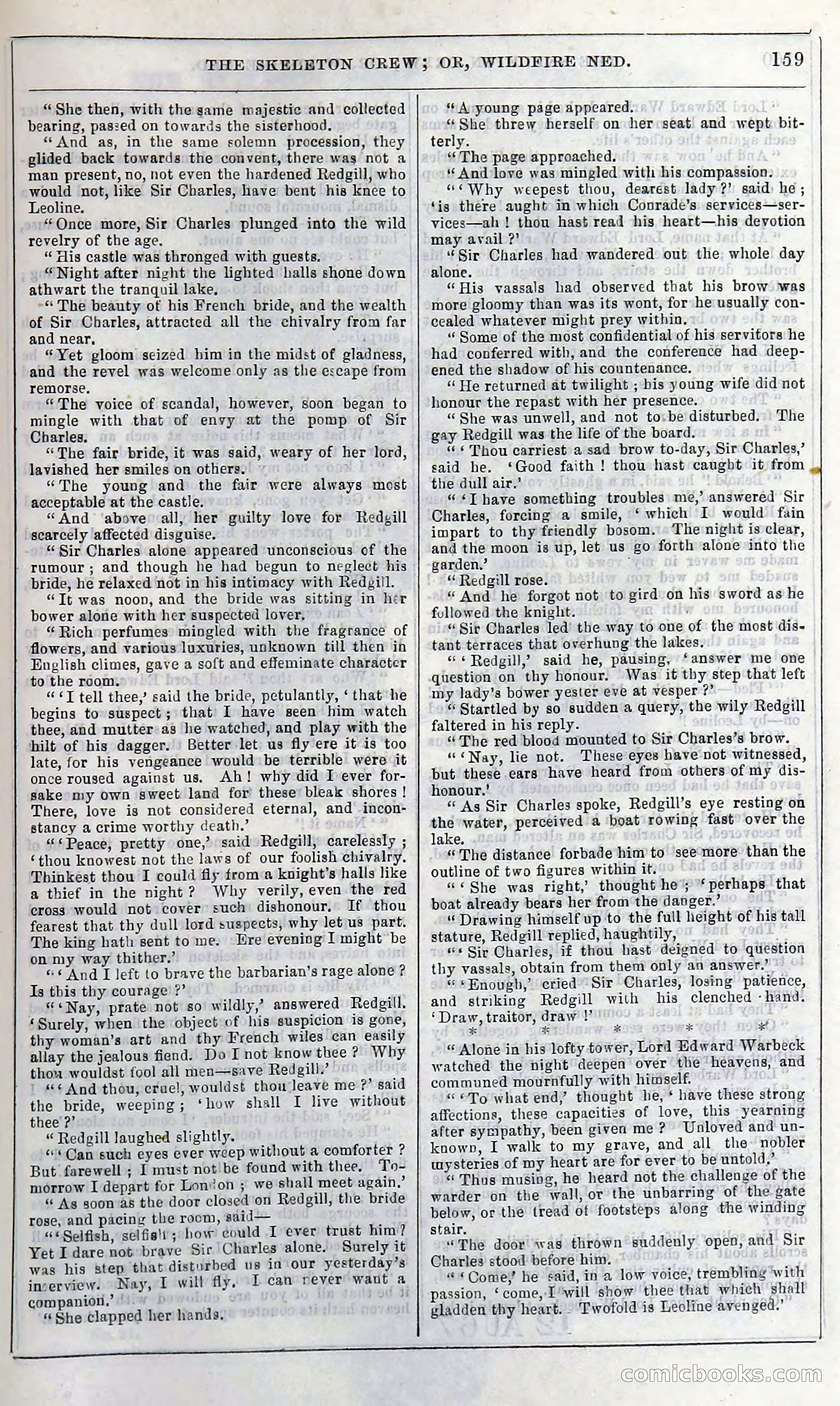The Skeleton Crew; Or, Wildfire Ned — page 165 of 196