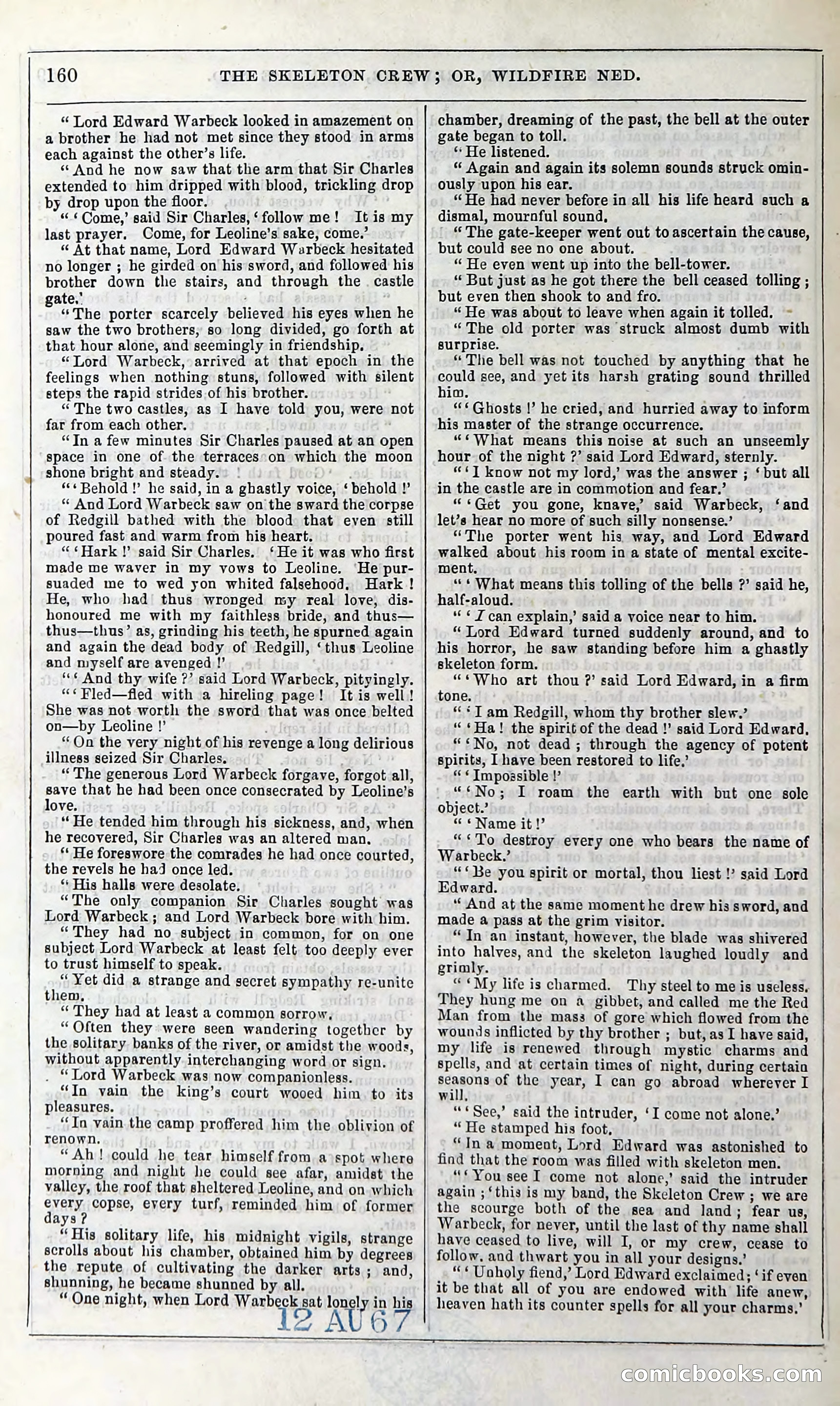 The Skeleton Crew; Or, Wildfire Ned — page 166 of 196