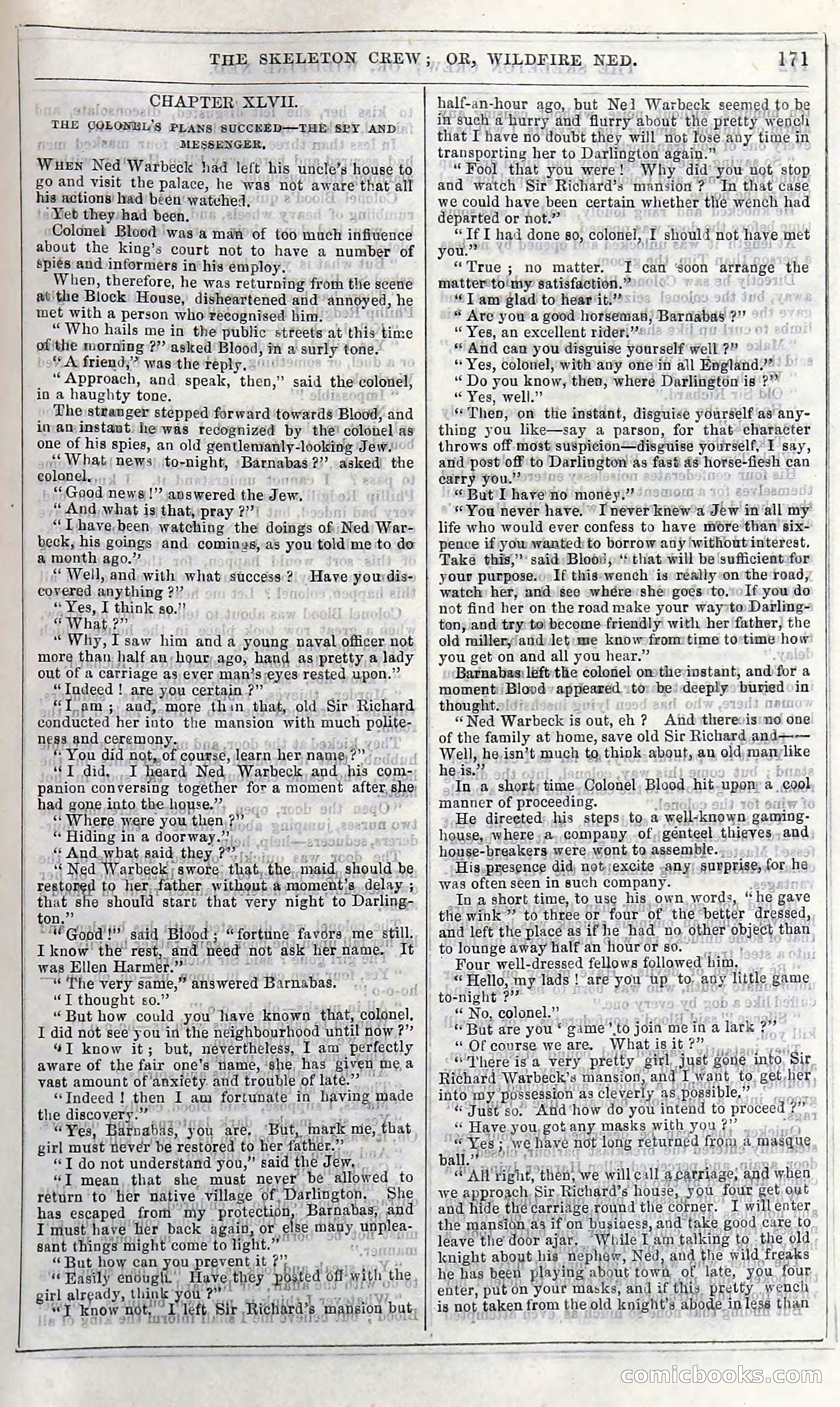 The Skeleton Crew; Or, Wildfire Ned — page 177 of 196