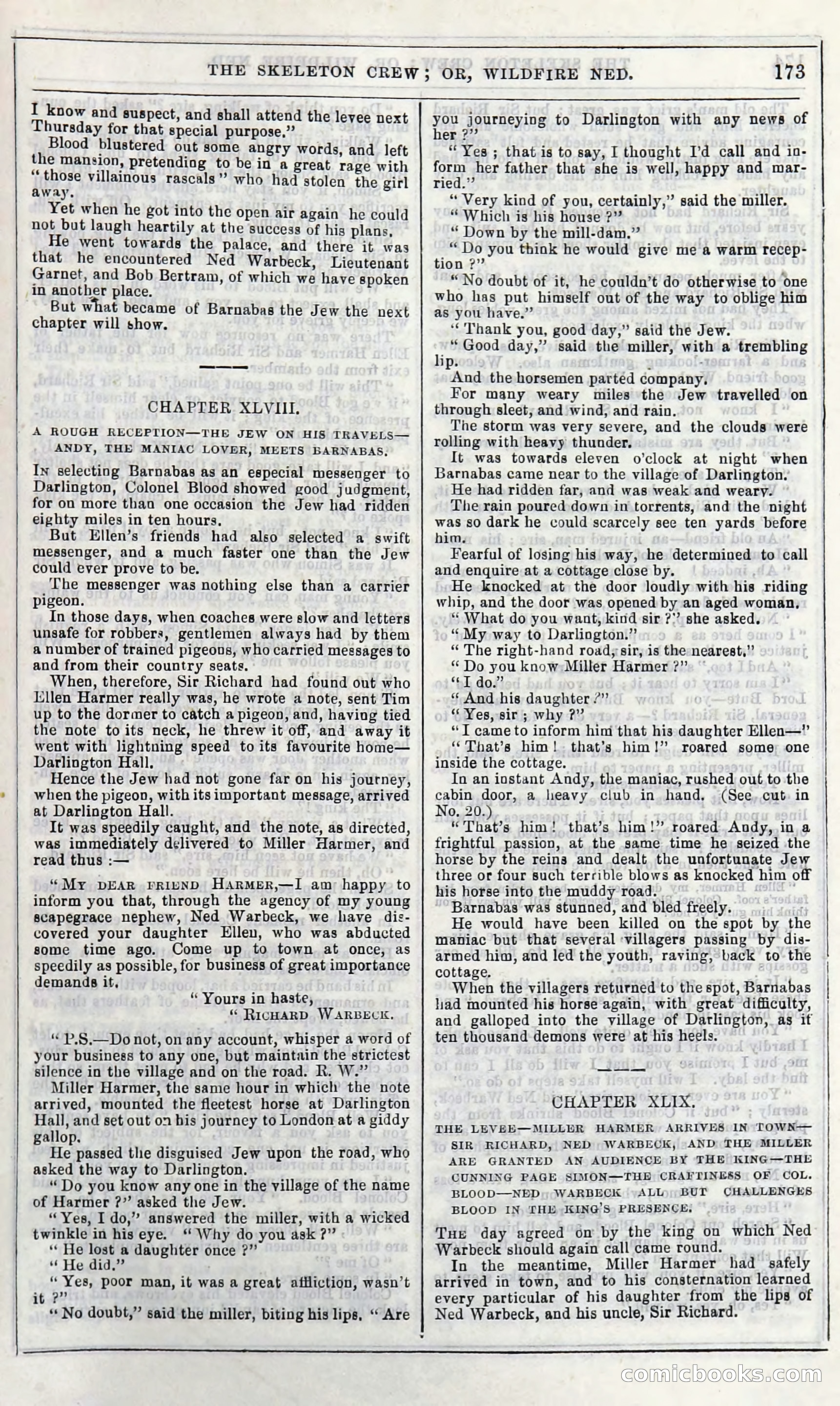 The Skeleton Crew; Or, Wildfire Ned — page 179 of 196