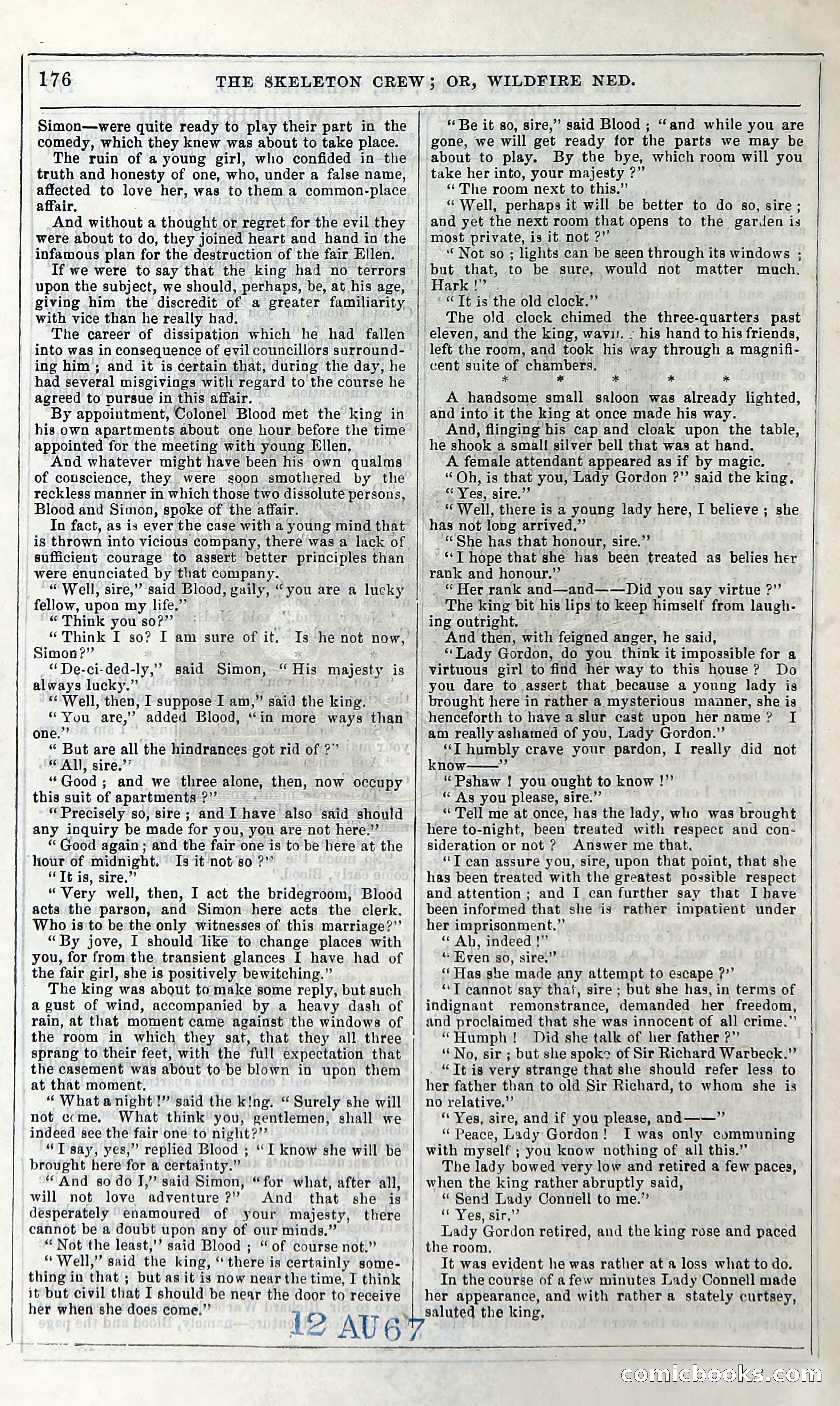 The Skeleton Crew; Or, Wildfire Ned — page 182 of 196