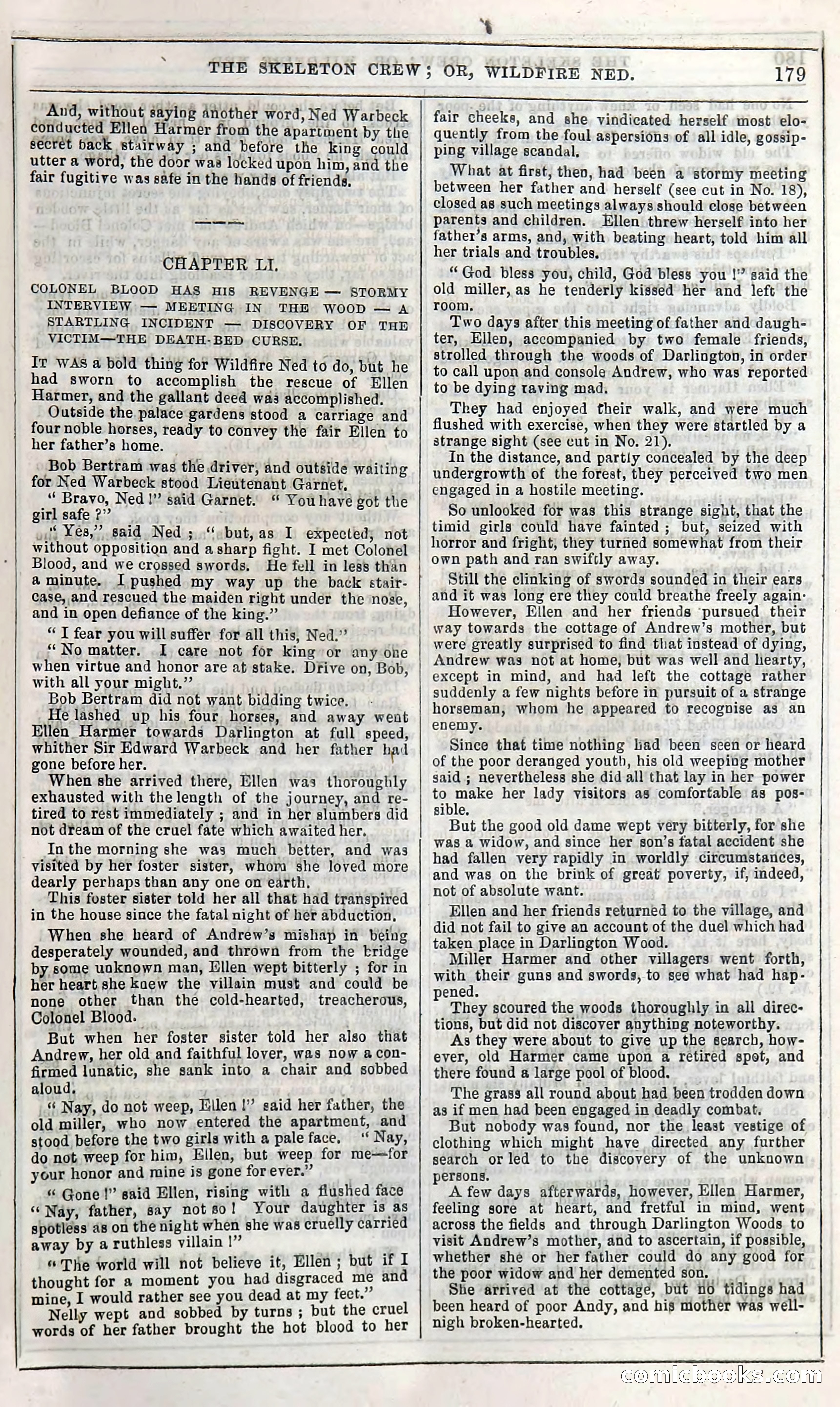The Skeleton Crew; Or, Wildfire Ned — page 185 of 196