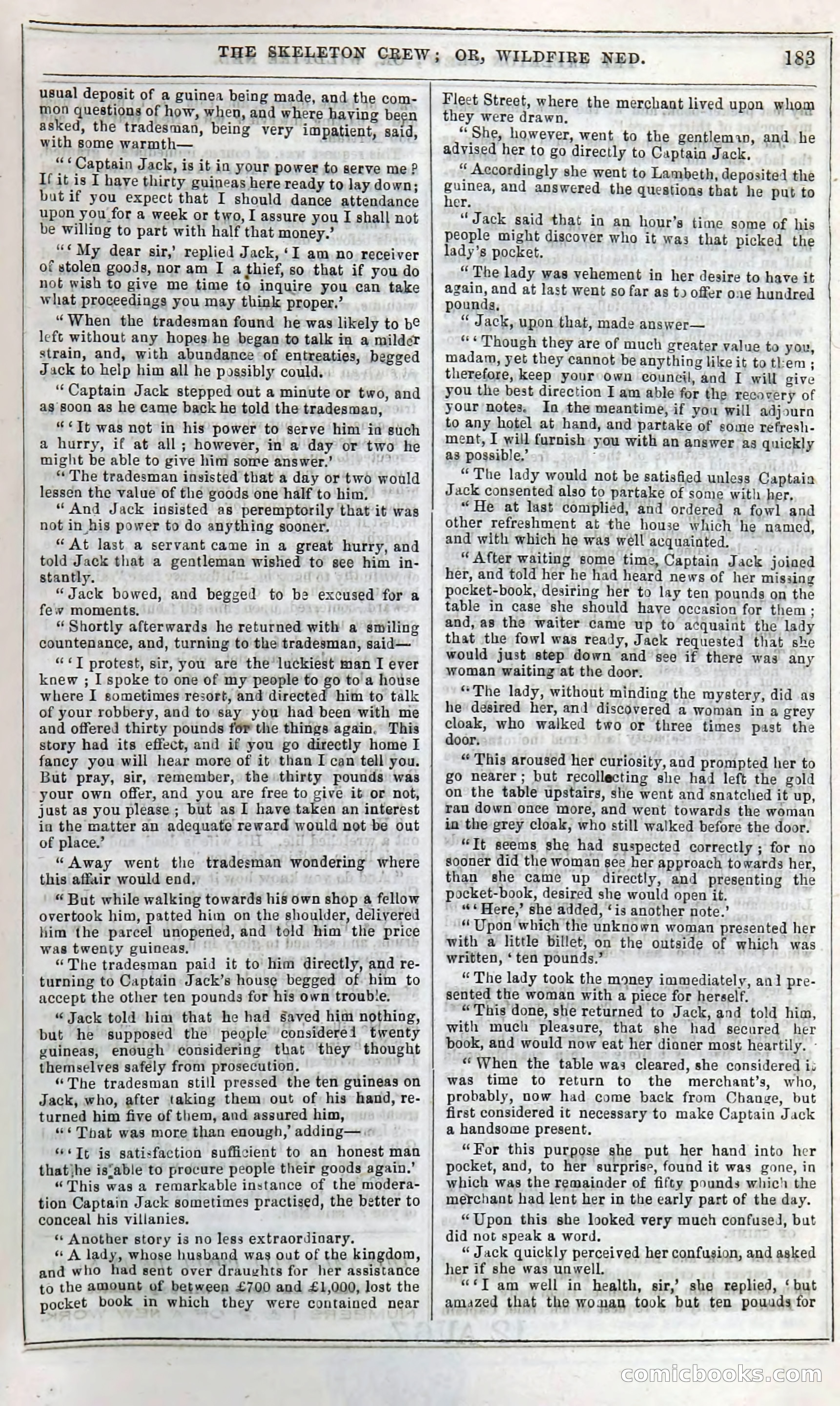 The Skeleton Crew; Or, Wildfire Ned — page 189 of 196
