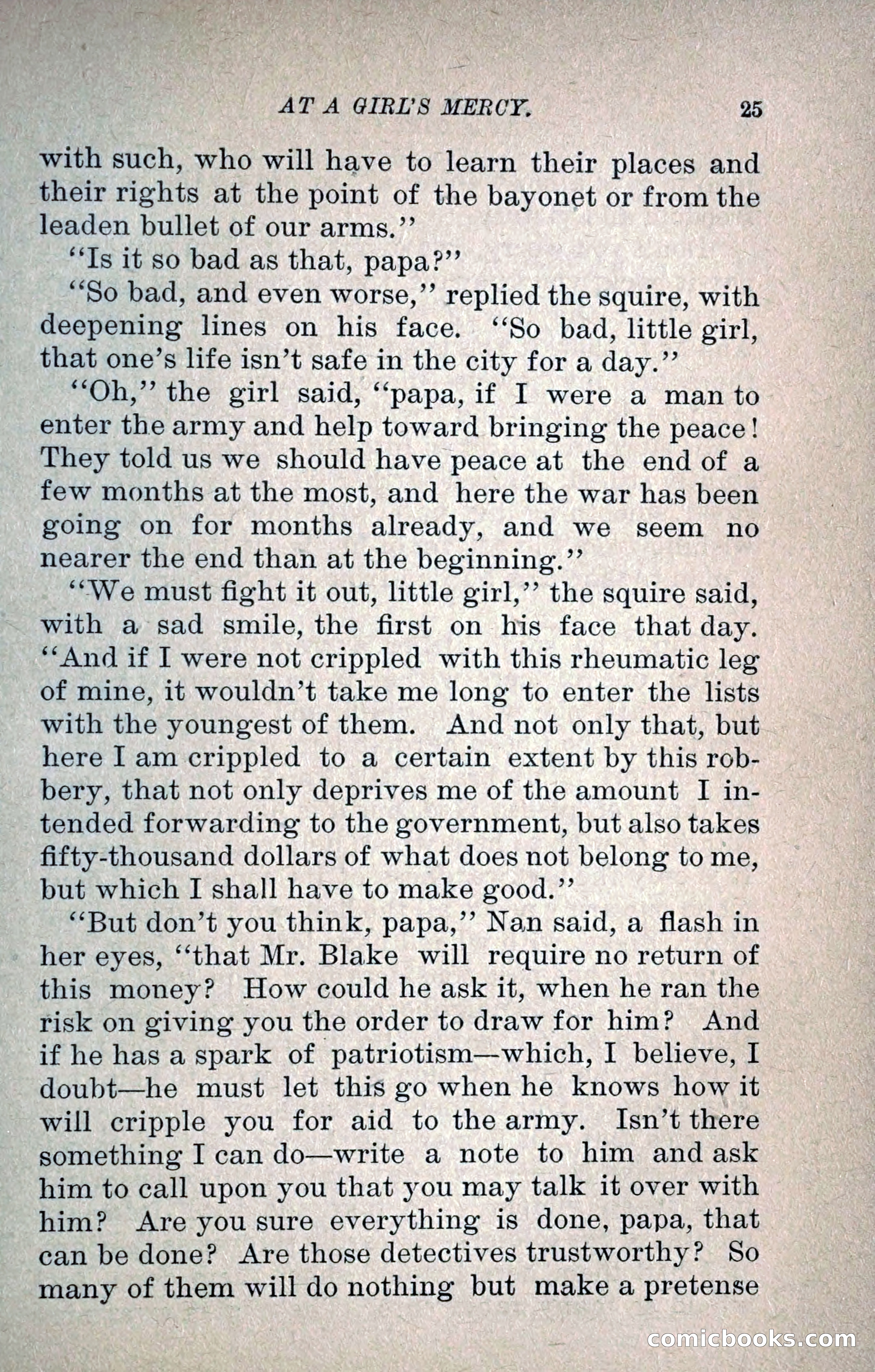 At a Girl's Mercy, or, The Fortunes of War — page 36 of 253