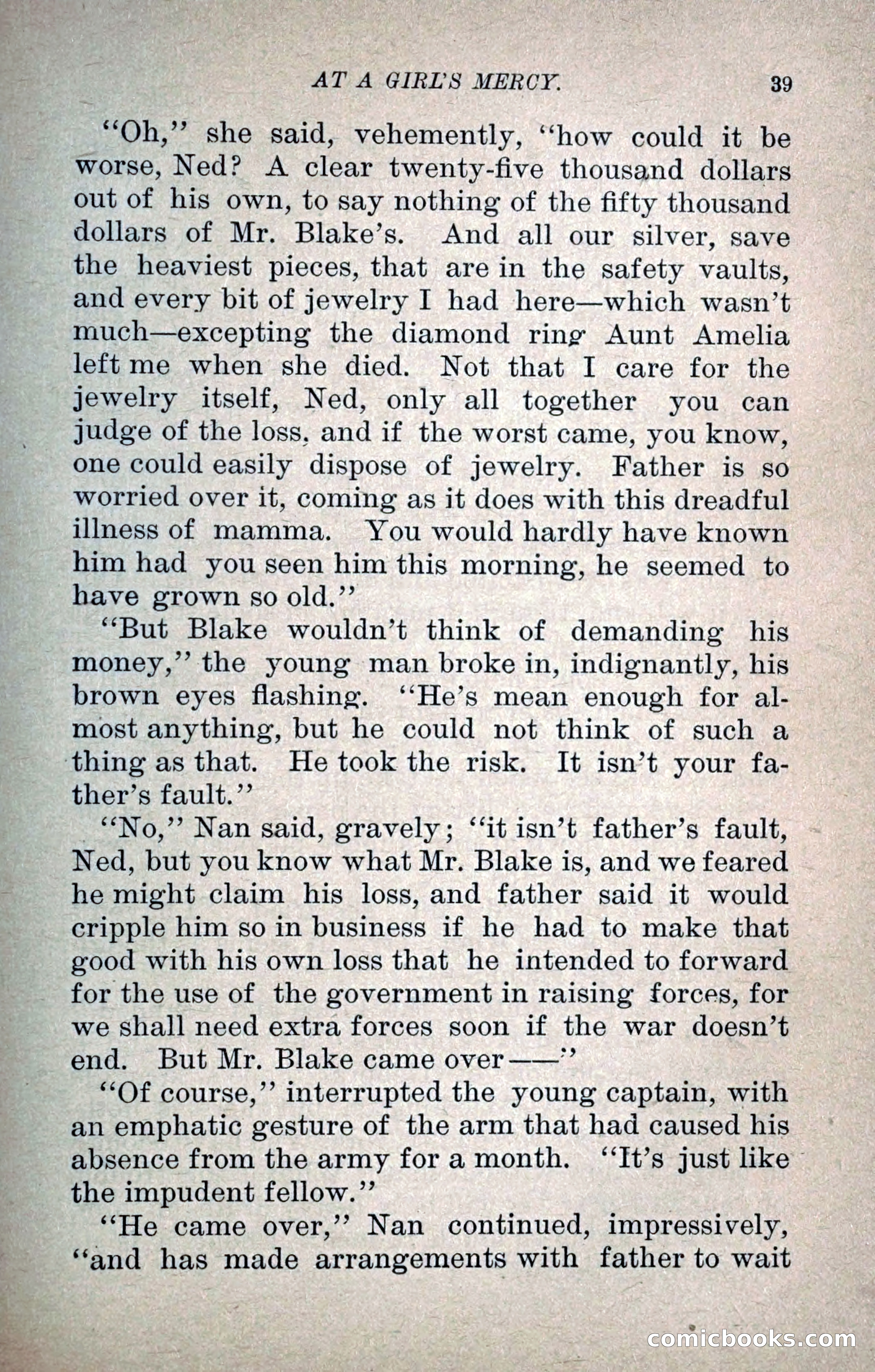 At a Girl's Mercy, or, The Fortunes of War — page 50 of 253