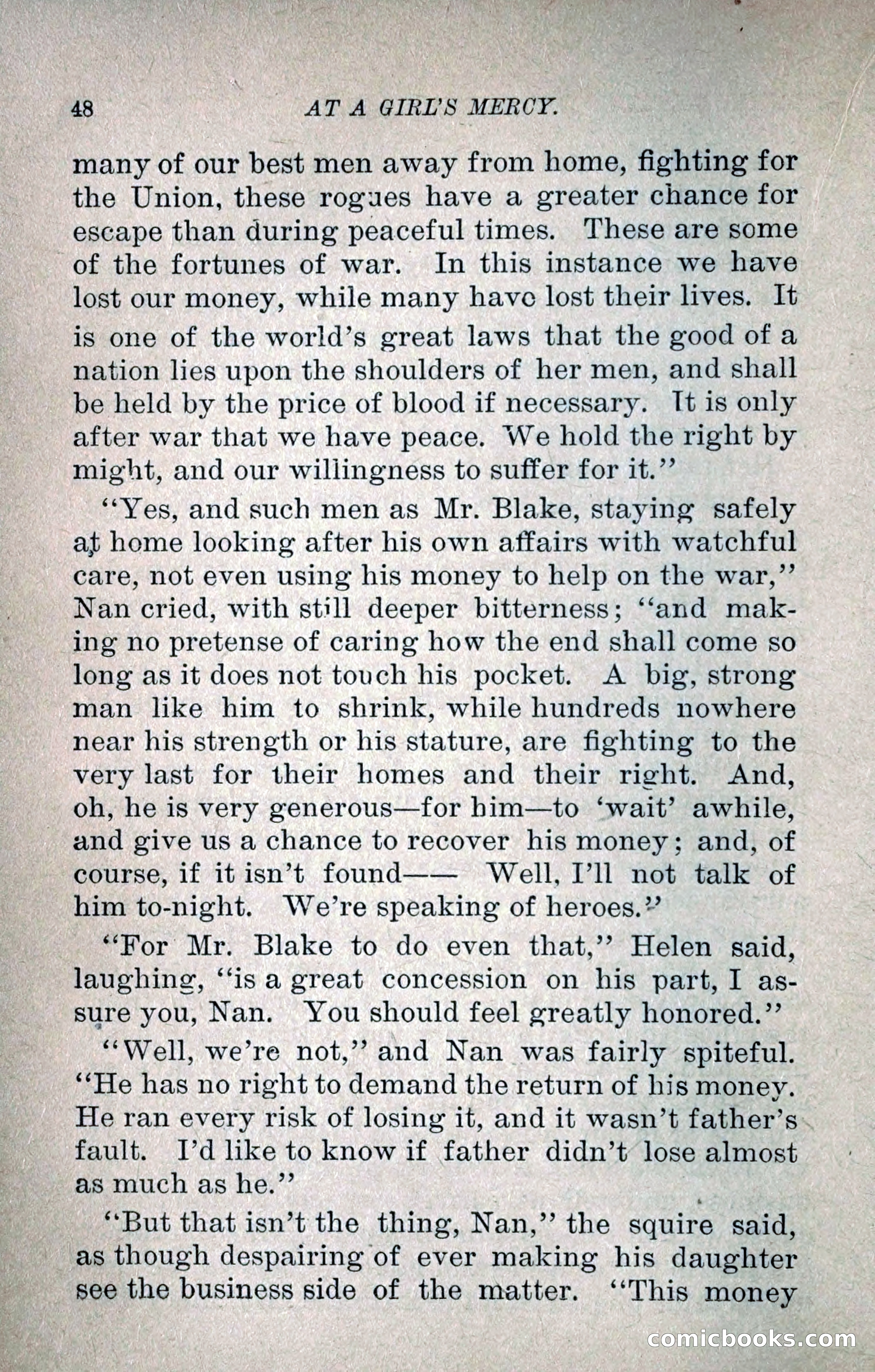 At a Girl's Mercy, or, The Fortunes of War — page 59 of 253