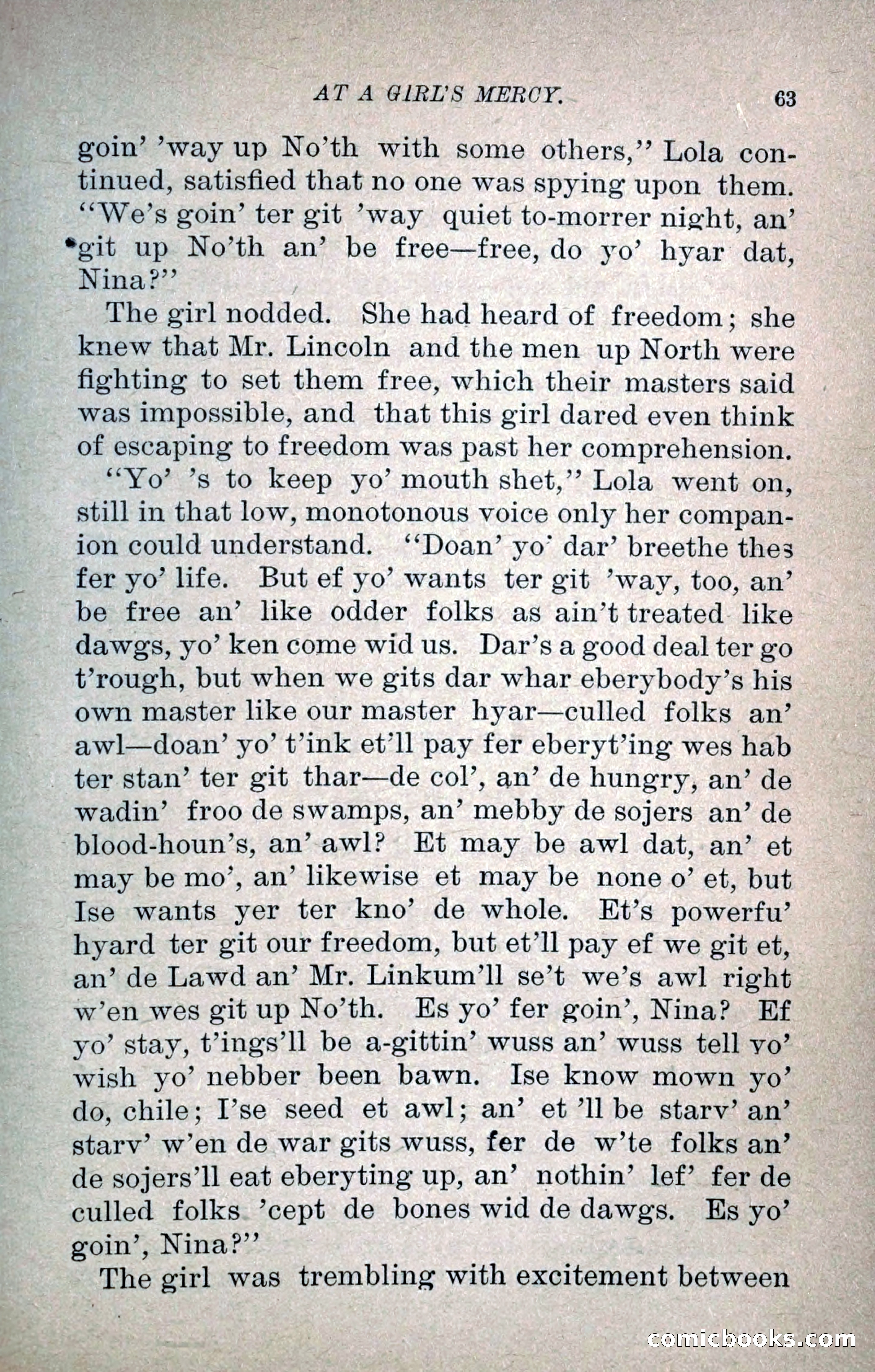 At a Girl's Mercy, or, The Fortunes of War — page 74 of 253